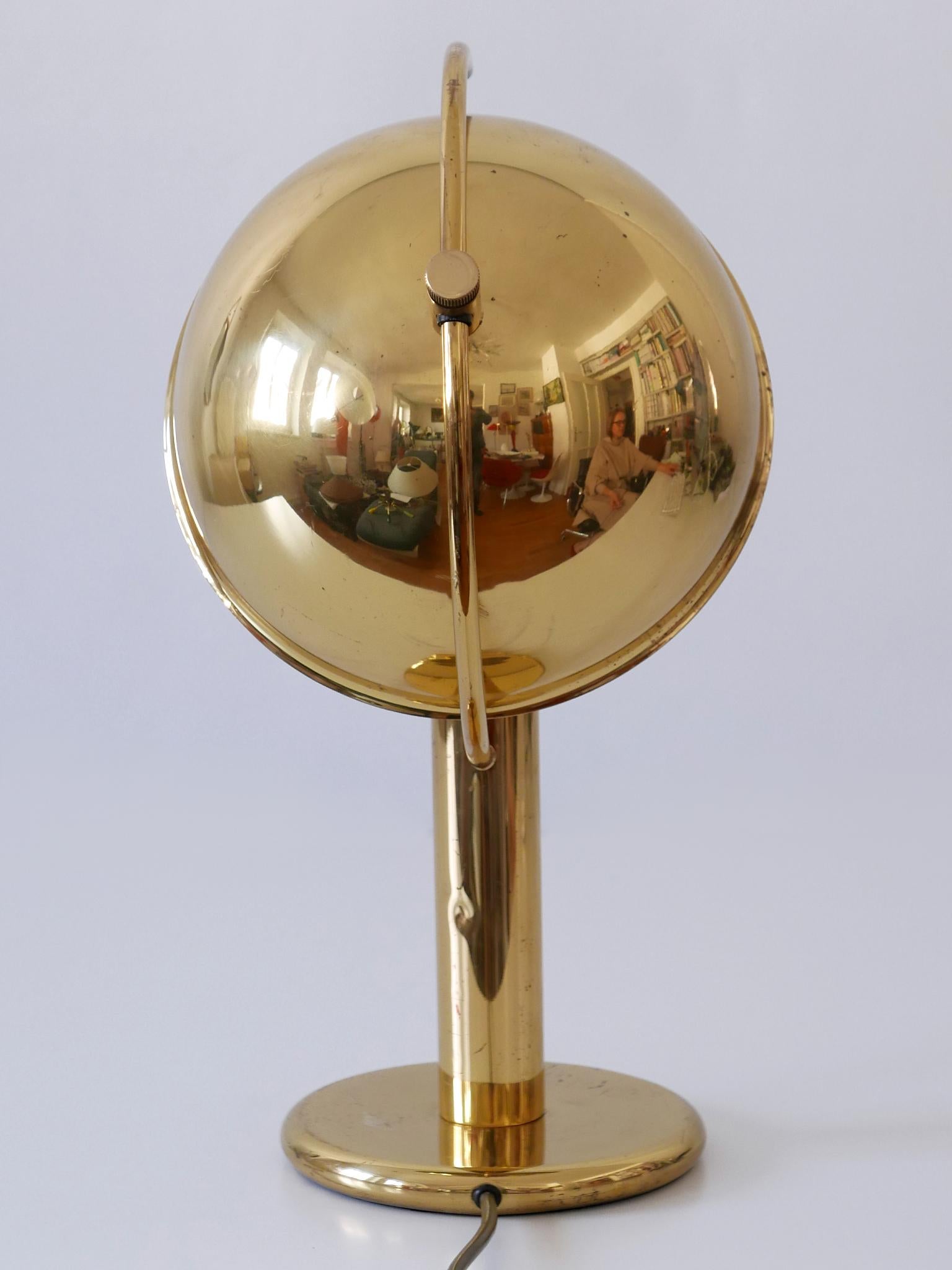 Exceptional Mid-Century Modern Brass Table Lamp by Gebrüder Cosack Germany 1960s For Sale 12