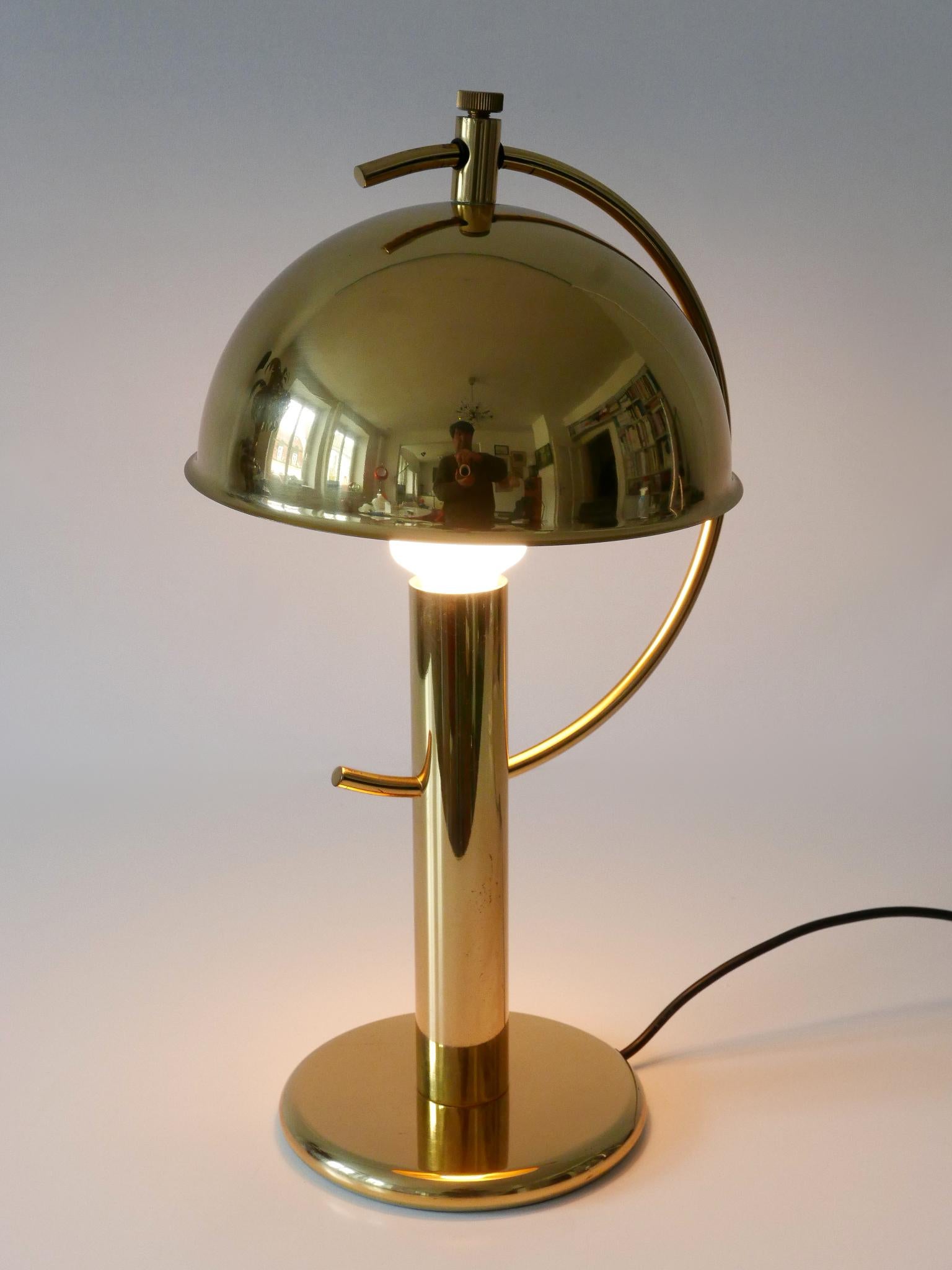 Exceptional Mid-Century Modern Brass Table Lamp by Gebrüder Cosack Germany 1960s For Sale 13
