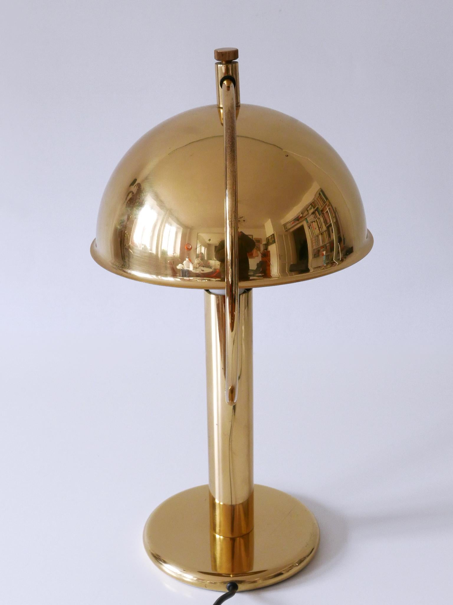 Exceptional Mid-Century Modern Brass Table Lamp by Gebrüder Cosack Germany 1960s For Sale 14