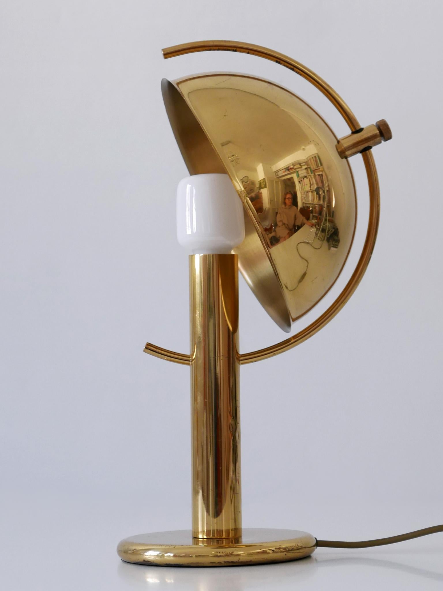 Polished Exceptional Mid-Century Modern Brass Table Lamp by Gebrüder Cosack Germany 1960s For Sale