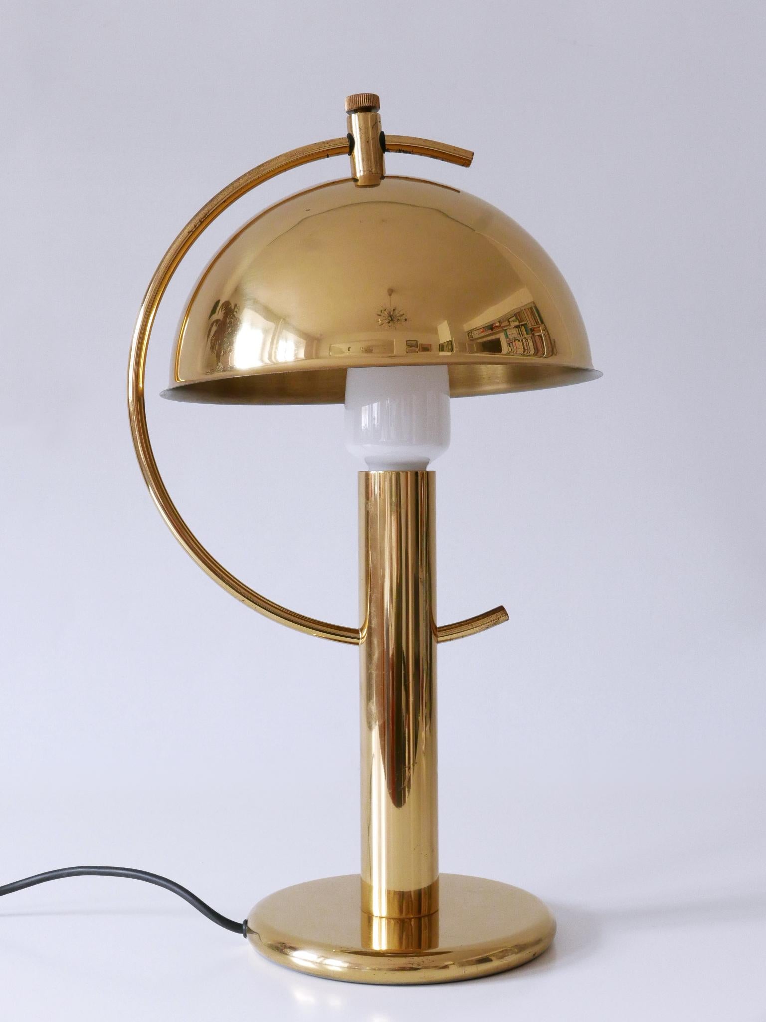 Exceptional Mid-Century Modern Brass Table Lamp by Gebrüder Cosack Germany 1960s In Good Condition For Sale In Munich, DE