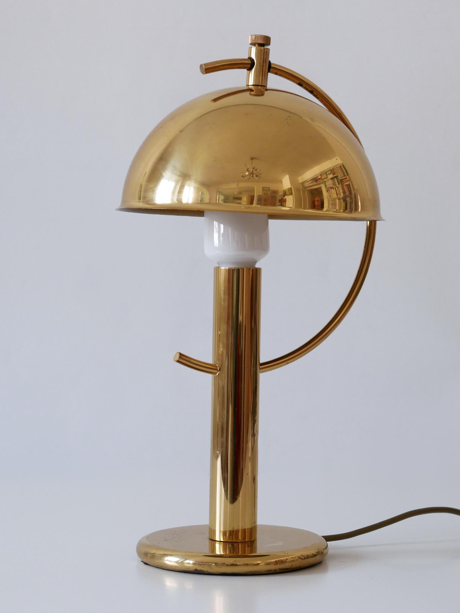 Exceptional Mid-Century Modern Brass Table Lamp by Gebrüder Cosack Germany 1960s For Sale 1