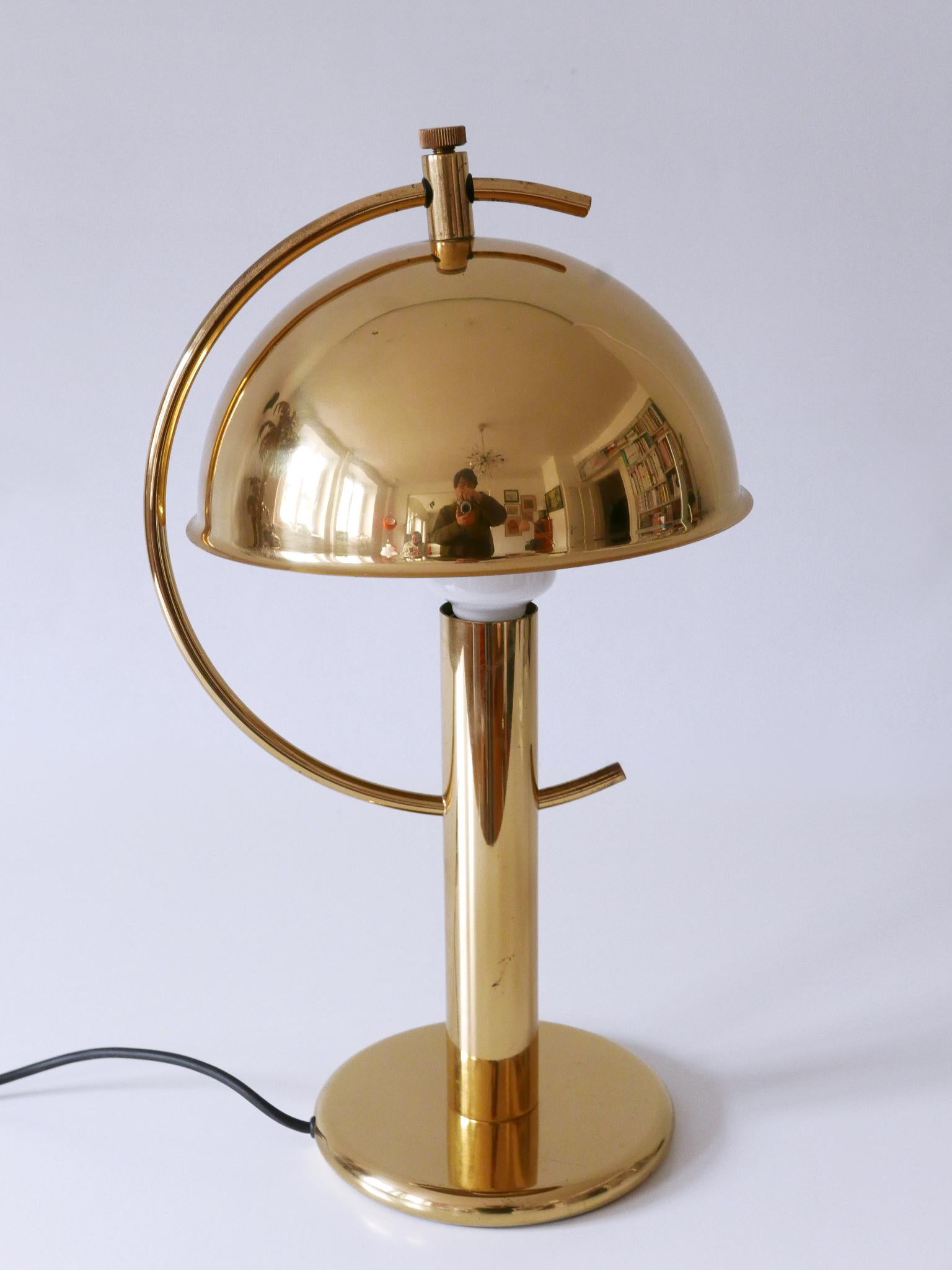 Außergewöhnliche Mid-Century Modern Messing Tischlampe von Gebrüder Cosack Deutschland 1960s im Zustand „Gut“ im Angebot in Munich, DE