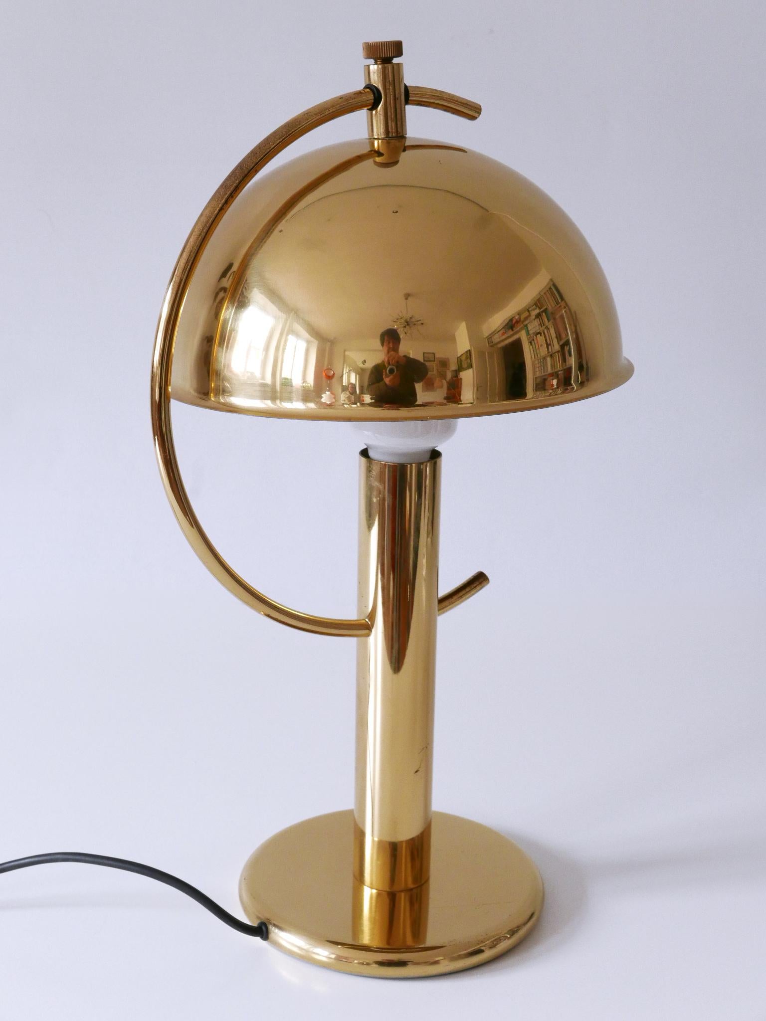 Exceptional Mid-Century Modern Brass Table Lamp by Gebrüder Cosack Germany 1960s For Sale 2