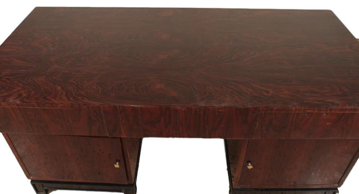 Exceptional Mid-Century Modern Desk in Macassar Ebony, French, 1960 In Good Condition In Banner Elk, NC