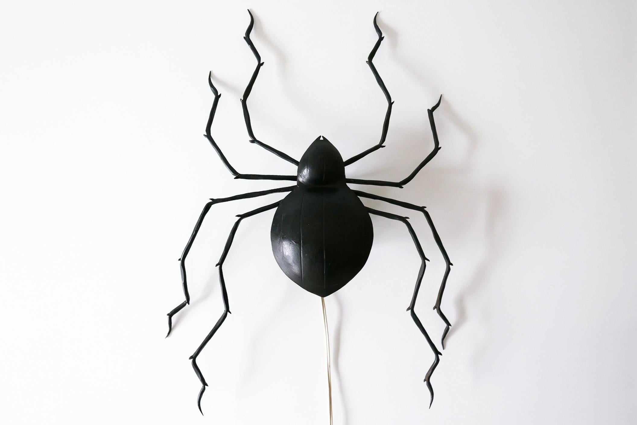 Lacquered Exceptional Mid-Century Modern Giant Spider Wall Lamp or Sconce, 1970s, Germany