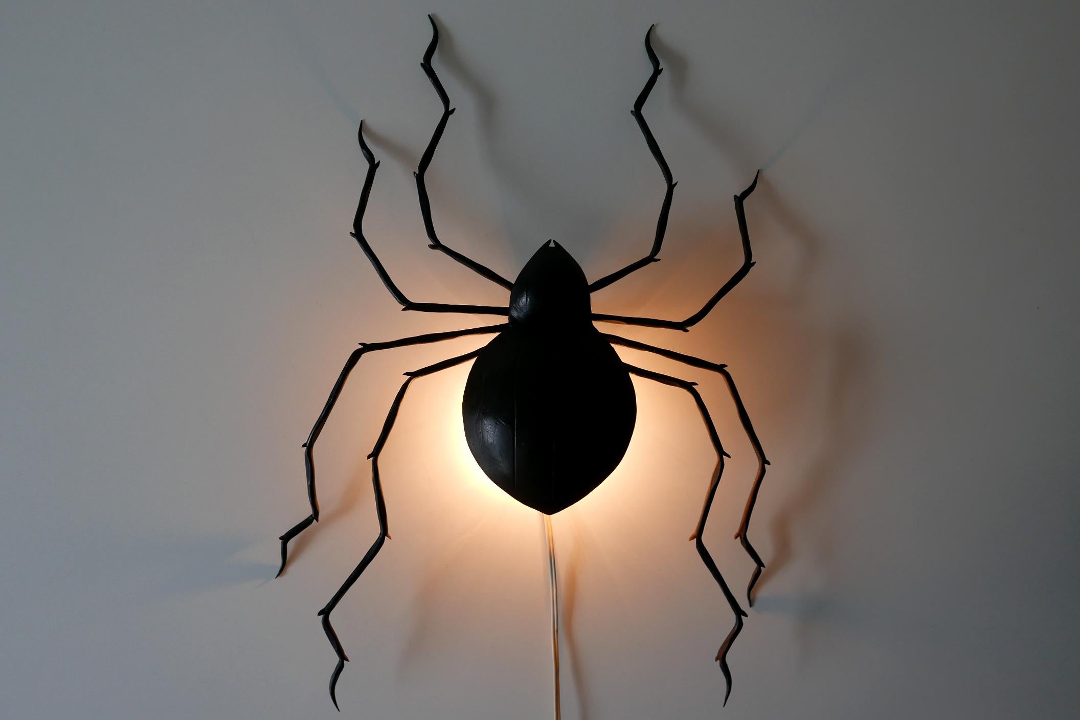 Exceptional Mid-Century Modern Giant Spider Wall Lamp or Sconce, 1970s, Germany In Good Condition In Munich, DE