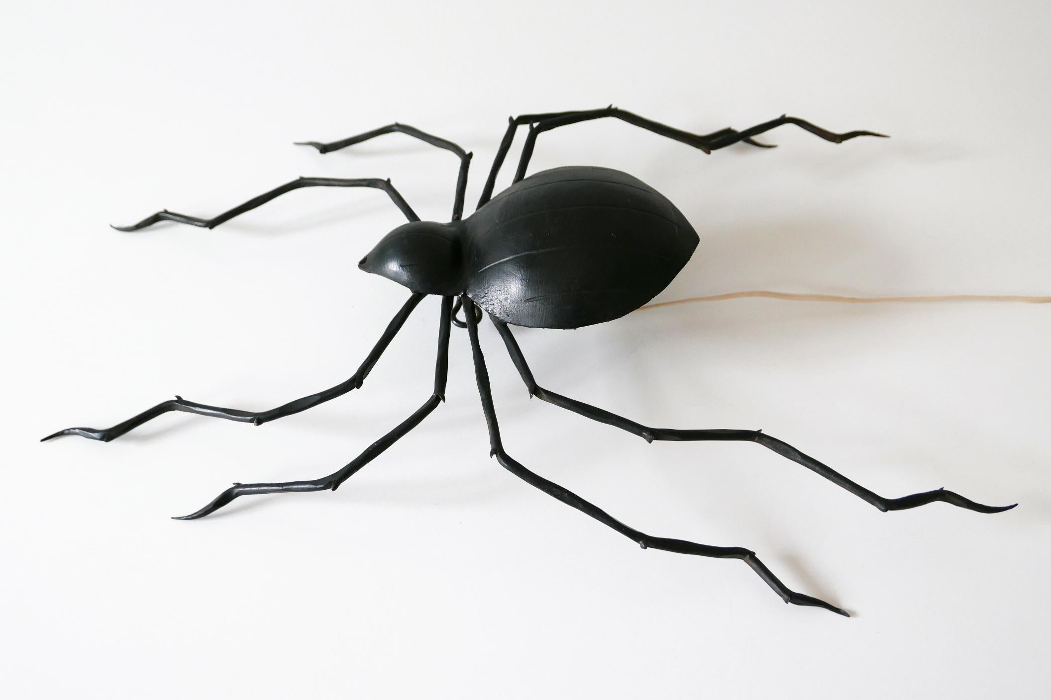 Iron Exceptional Mid-Century Modern Giant Spider Wall Lamp or Sconce, 1970s, Germany