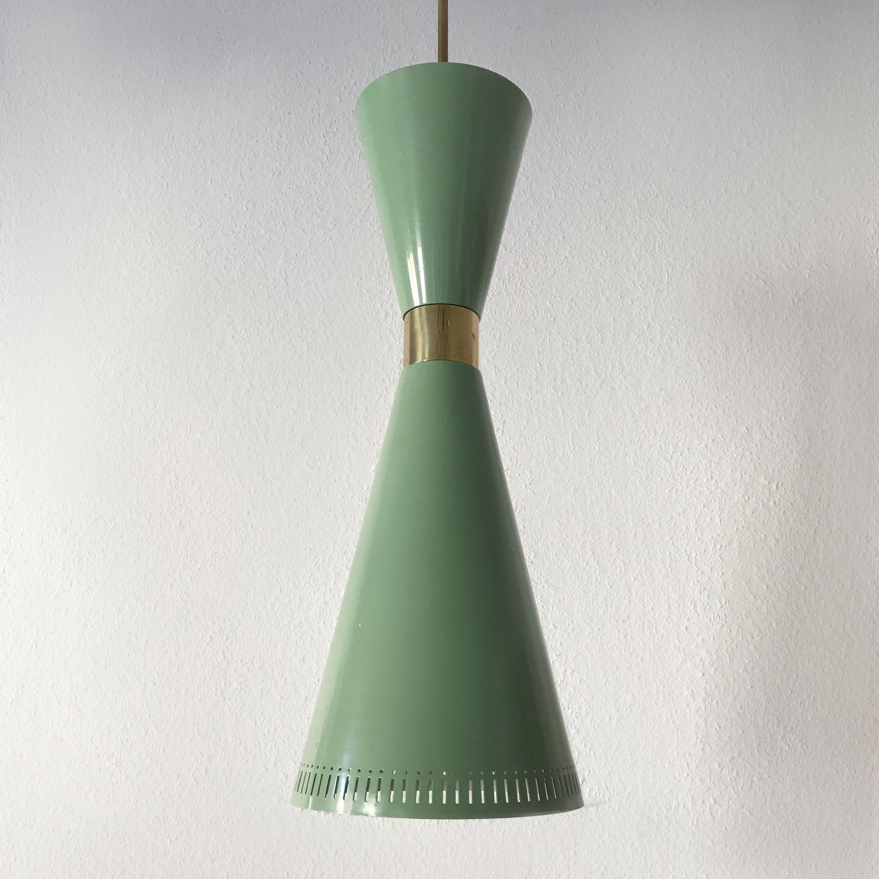 Exceptional Mid-Century Modern Large Diabolo Pendant Lamp by BAG Turgi, 1950s 3