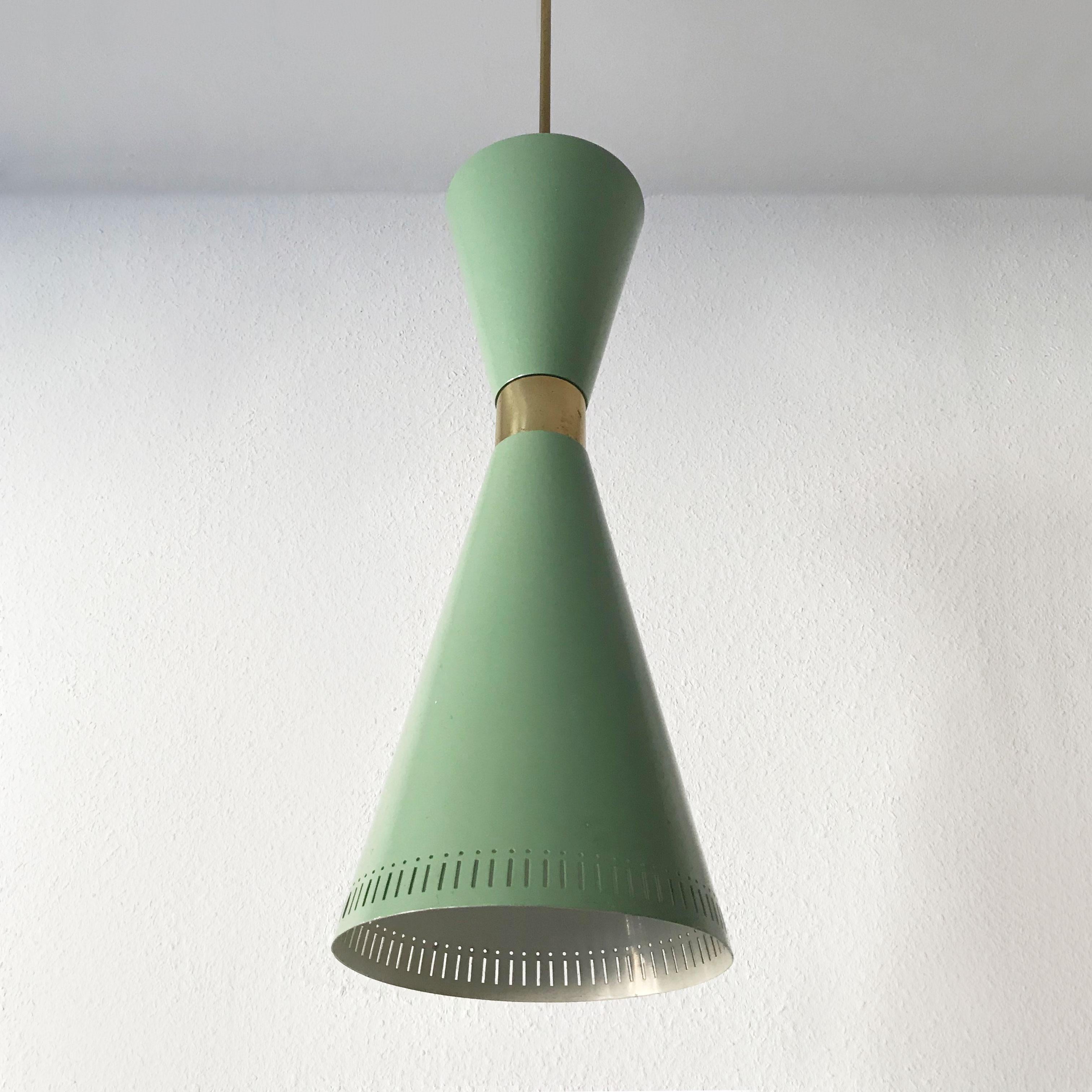 Exceptional Mid-Century Modern Large Diabolo Pendant Lamp by BAG Turgi, 1950s 4