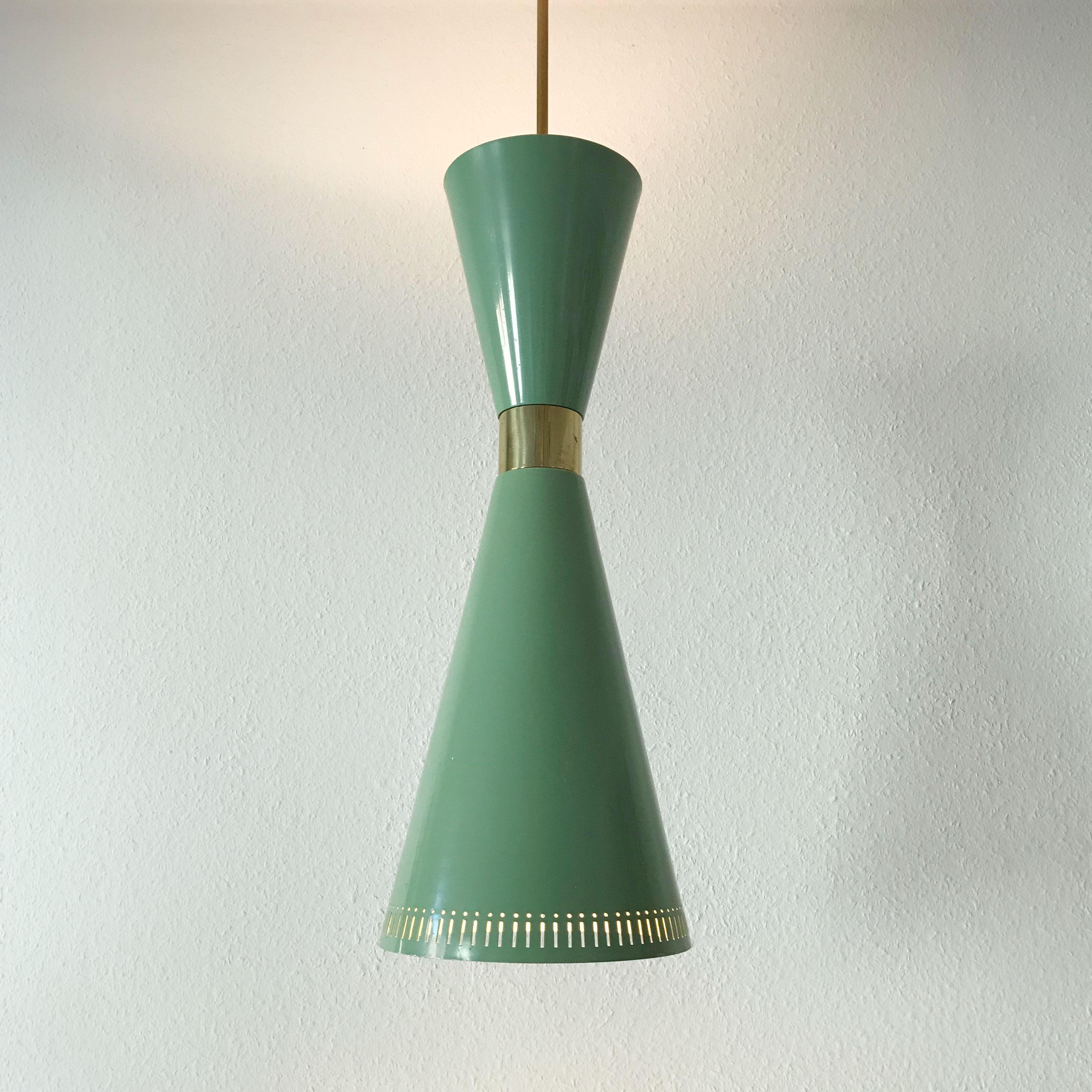 Exceptional Mid-Century Modern Large Diabolo Pendant Lamp by BAG Turgi, 1950s 5