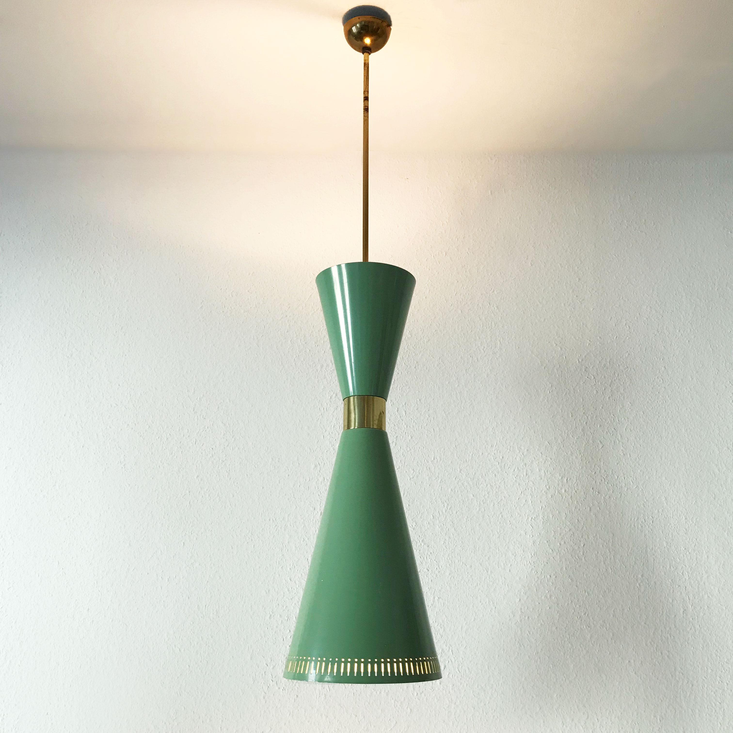 Exceptional Mid-Century Modern Large Diabolo Pendant Lamp by BAG Turgi, 1950s 6