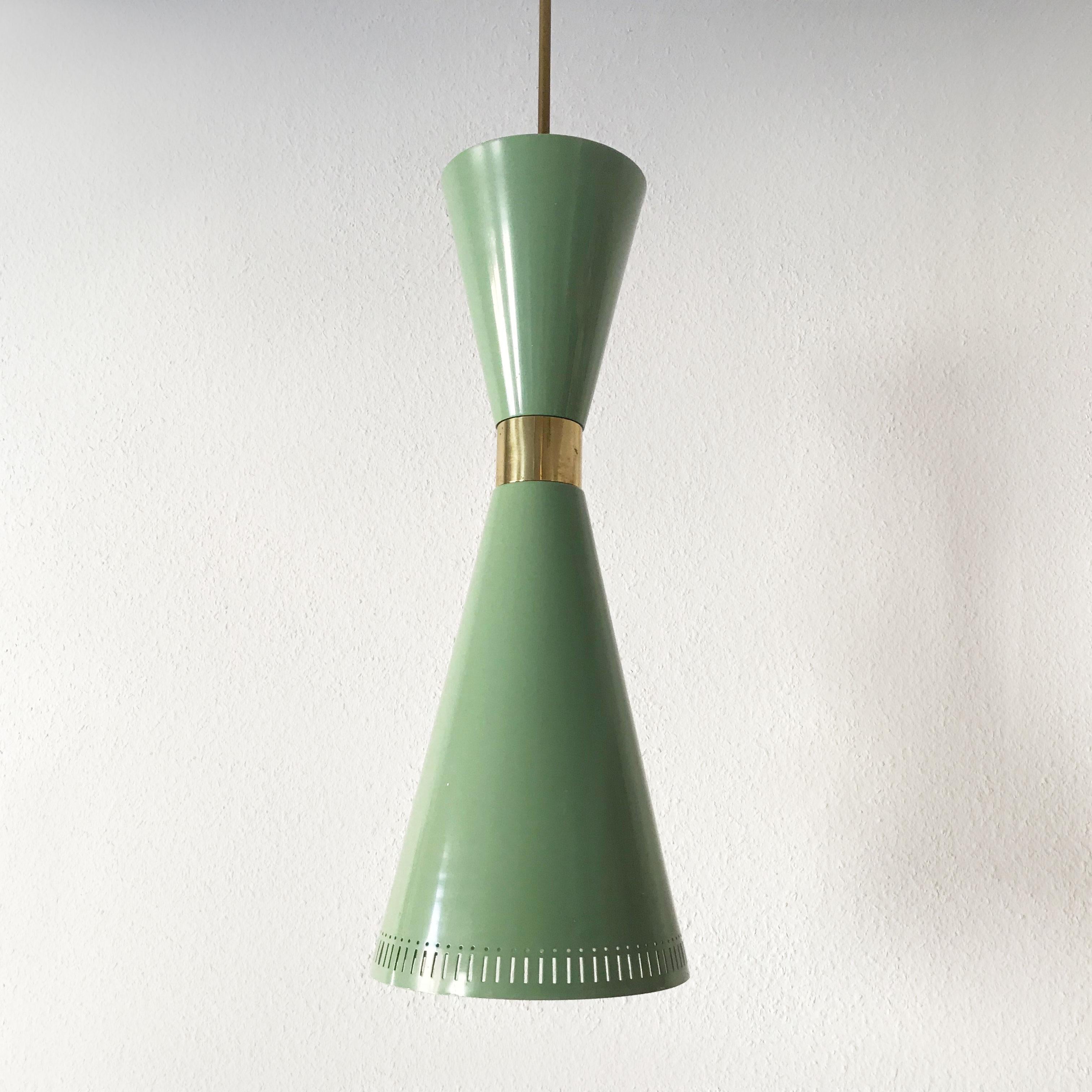 Exceptional Mid-Century Modern Large Diabolo Pendant Lamp by BAG Turgi, 1950s 7