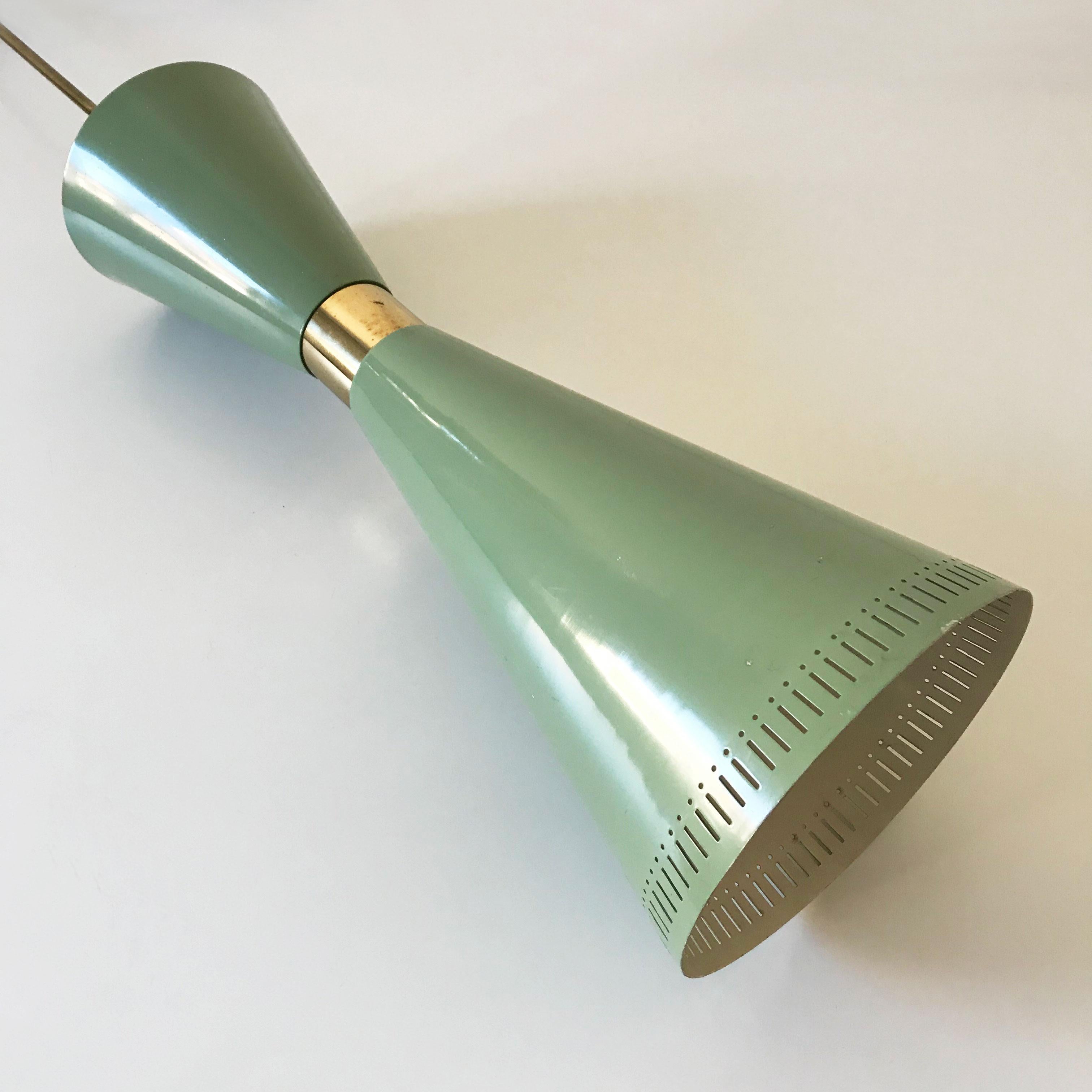 Exceptional Mid-Century Modern Large Diabolo Pendant Lamp by BAG Turgi, 1950s 9