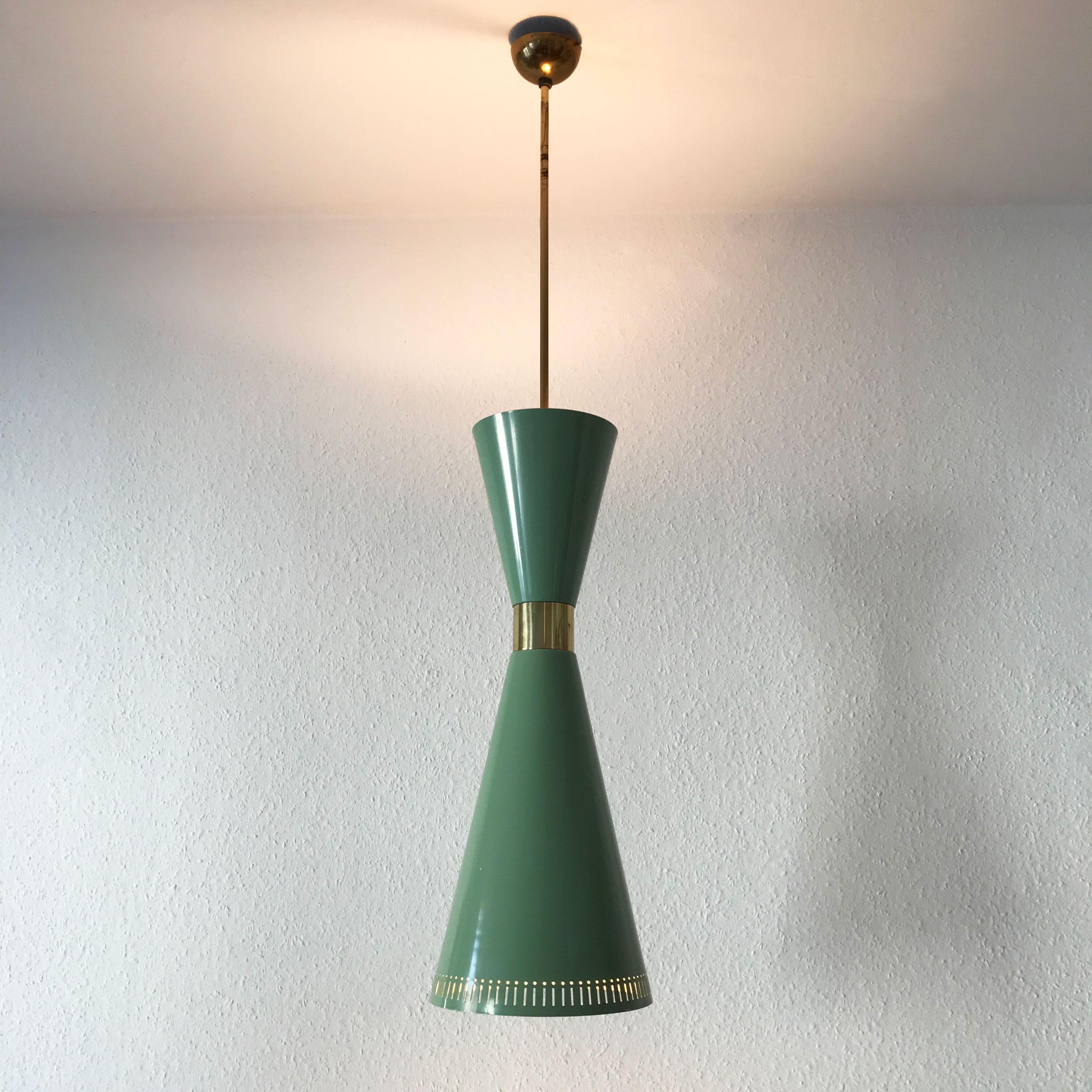 Lacquered Exceptional Mid-Century Modern Large Diabolo Pendant Lamp by BAG Turgi, 1950s