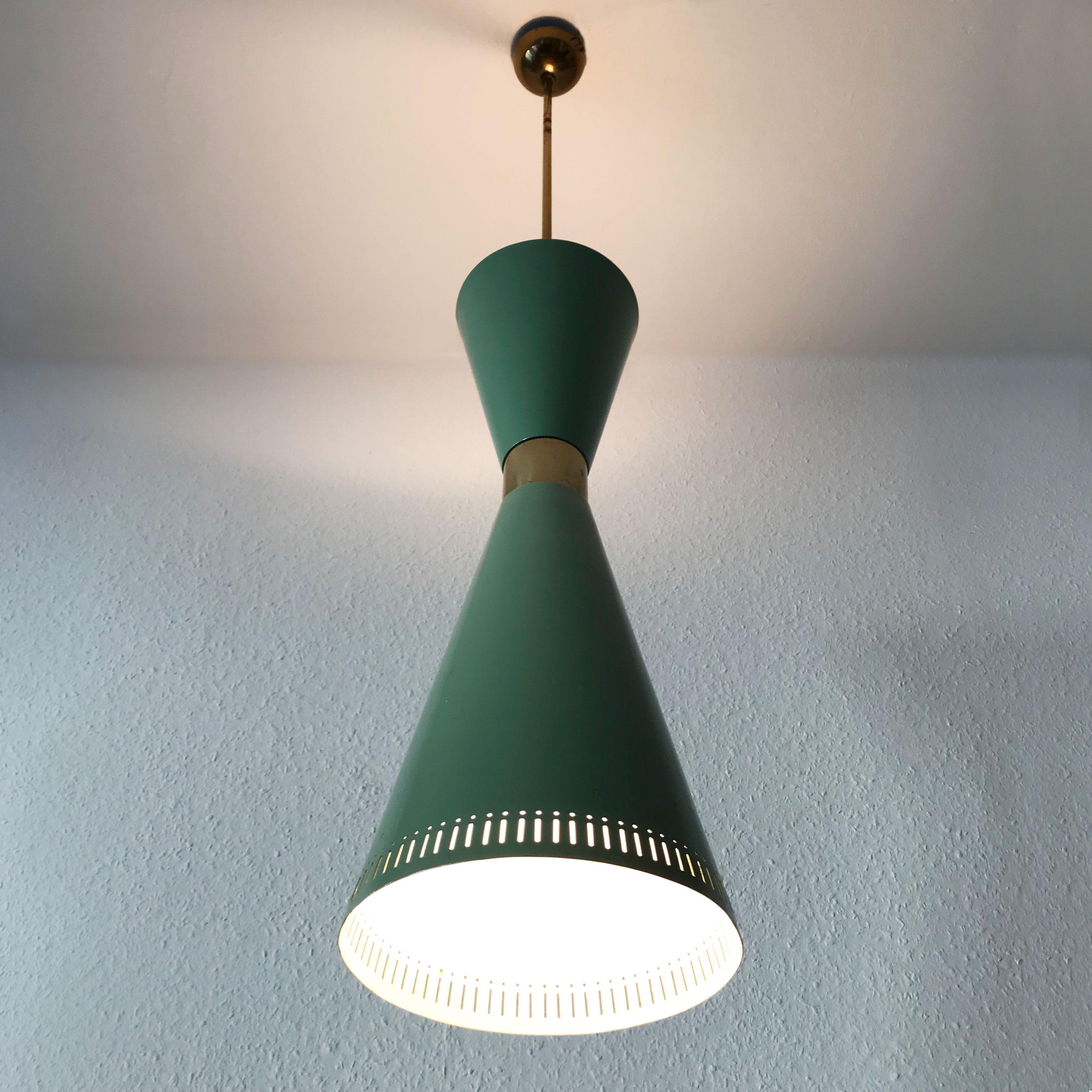 Mid-20th Century Exceptional Mid-Century Modern Large Diabolo Pendant Lamp by BAG Turgi, 1950s