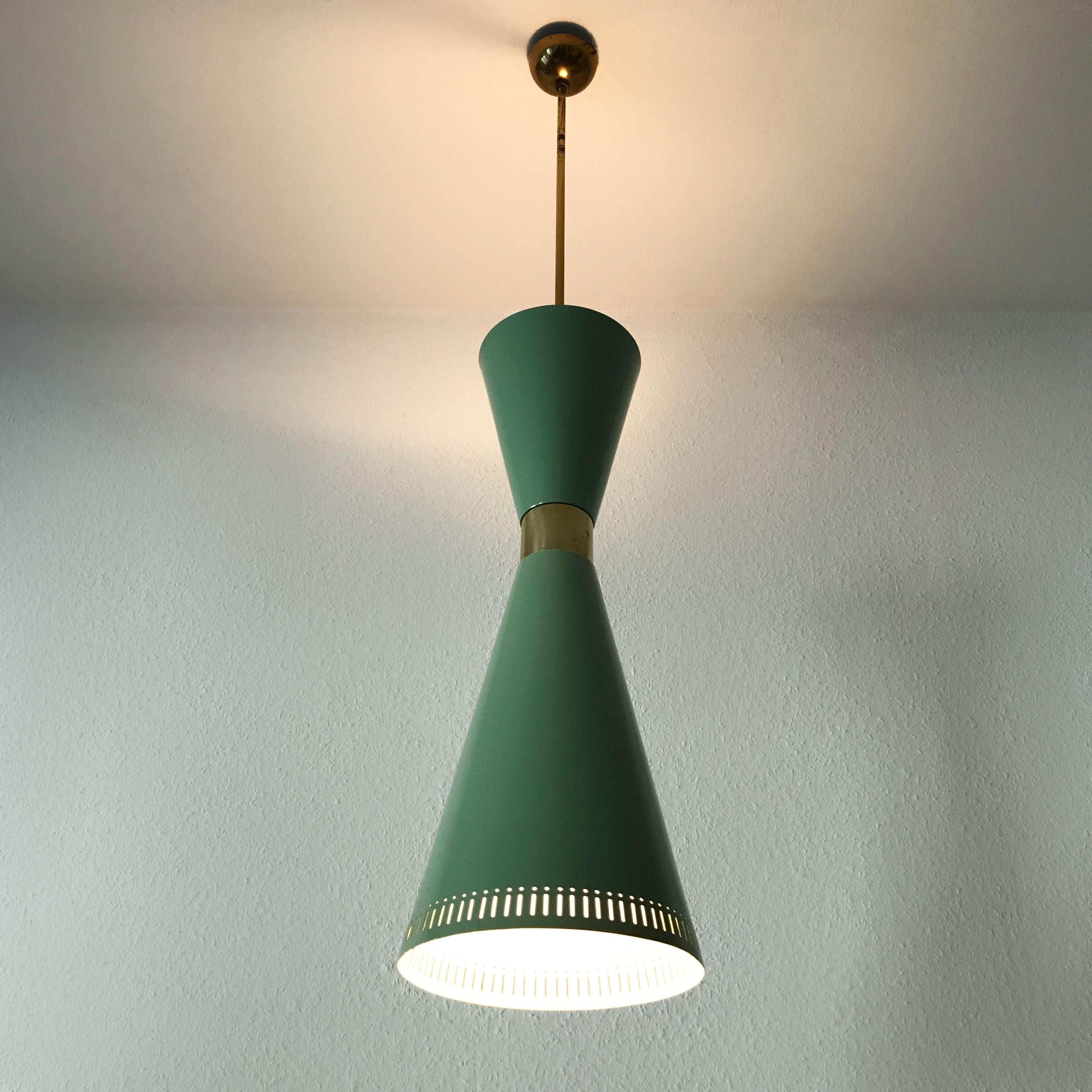 Exceptional Mid-Century Modern Large Diabolo Pendant Lamp by BAG Turgi, 1950s 1