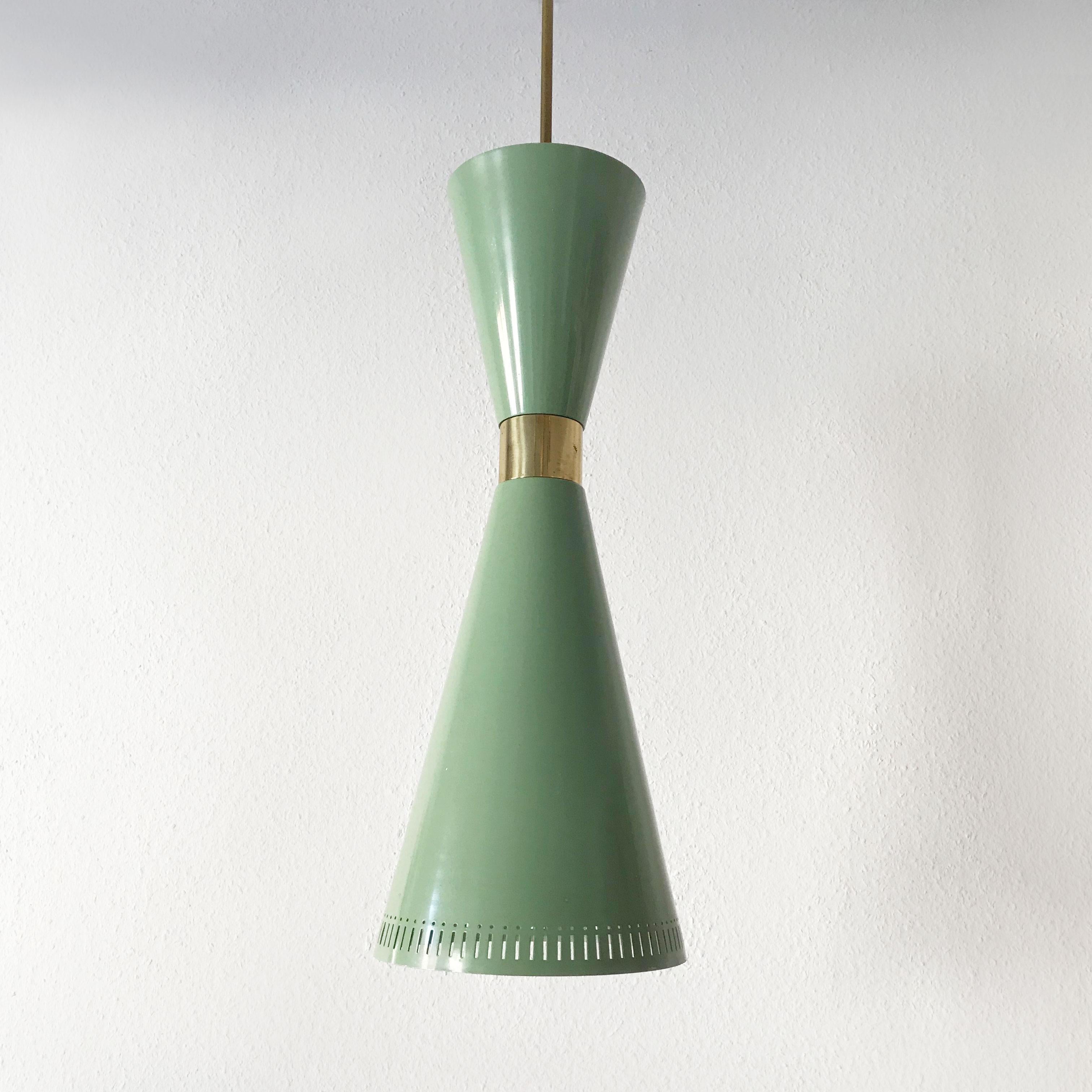 Exceptional Mid-Century Modern Large Diabolo Pendant Lamp by BAG Turgi, 1950s 2