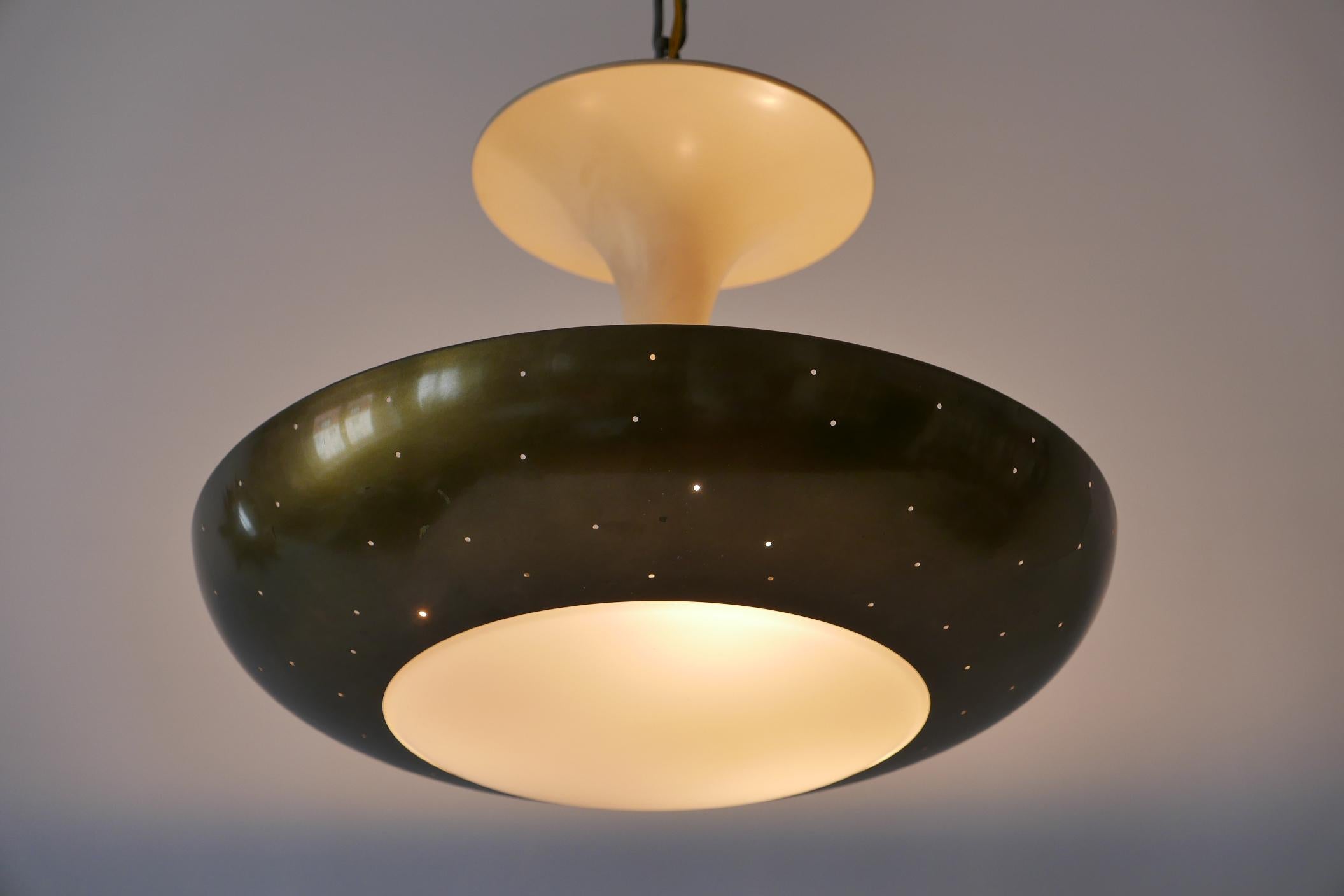 Exceptional Mid-Century Modern Pendant Lamp by Bünte & Remmler, 1950s, Germany 4