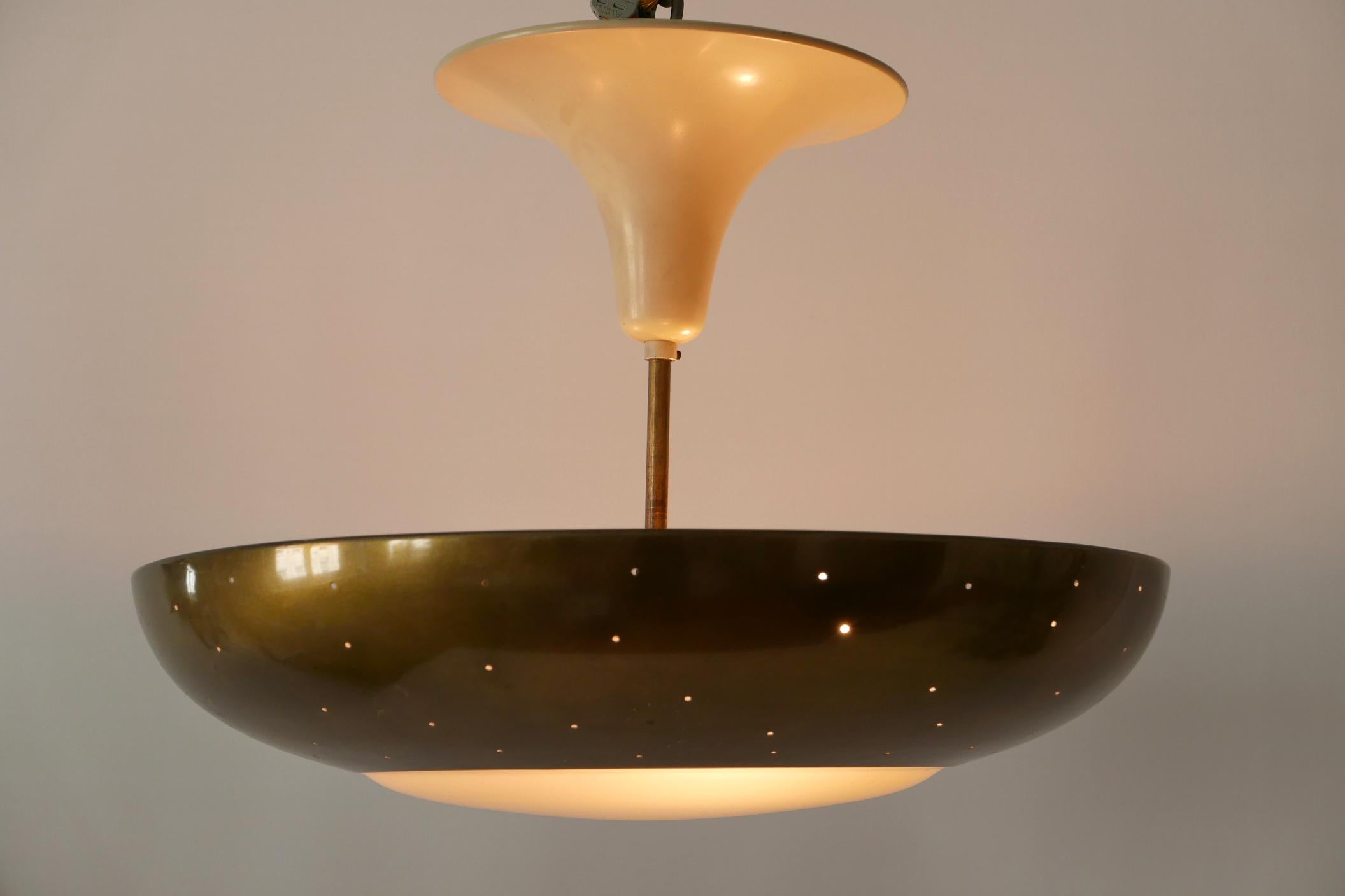 Exceptional Mid-Century Modern Pendant Lamp by Bünte & Remmler, 1950s, Germany In Good Condition In Munich, DE