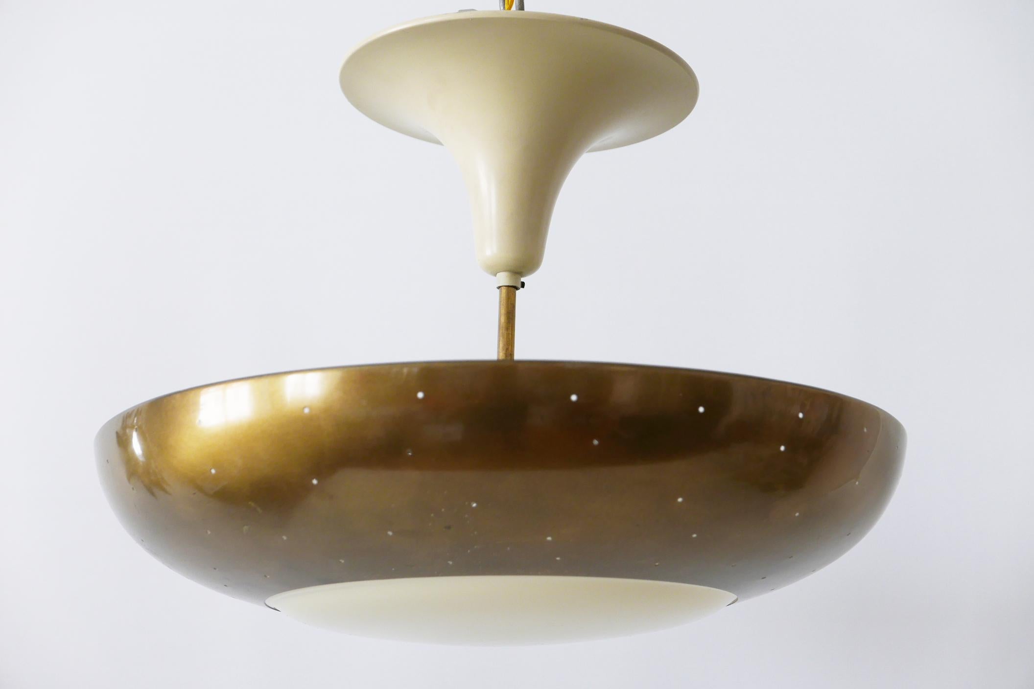 Exceptional Mid-Century Modern Pendant Lamp by Bünte & Remmler, 1950s, Germany 1