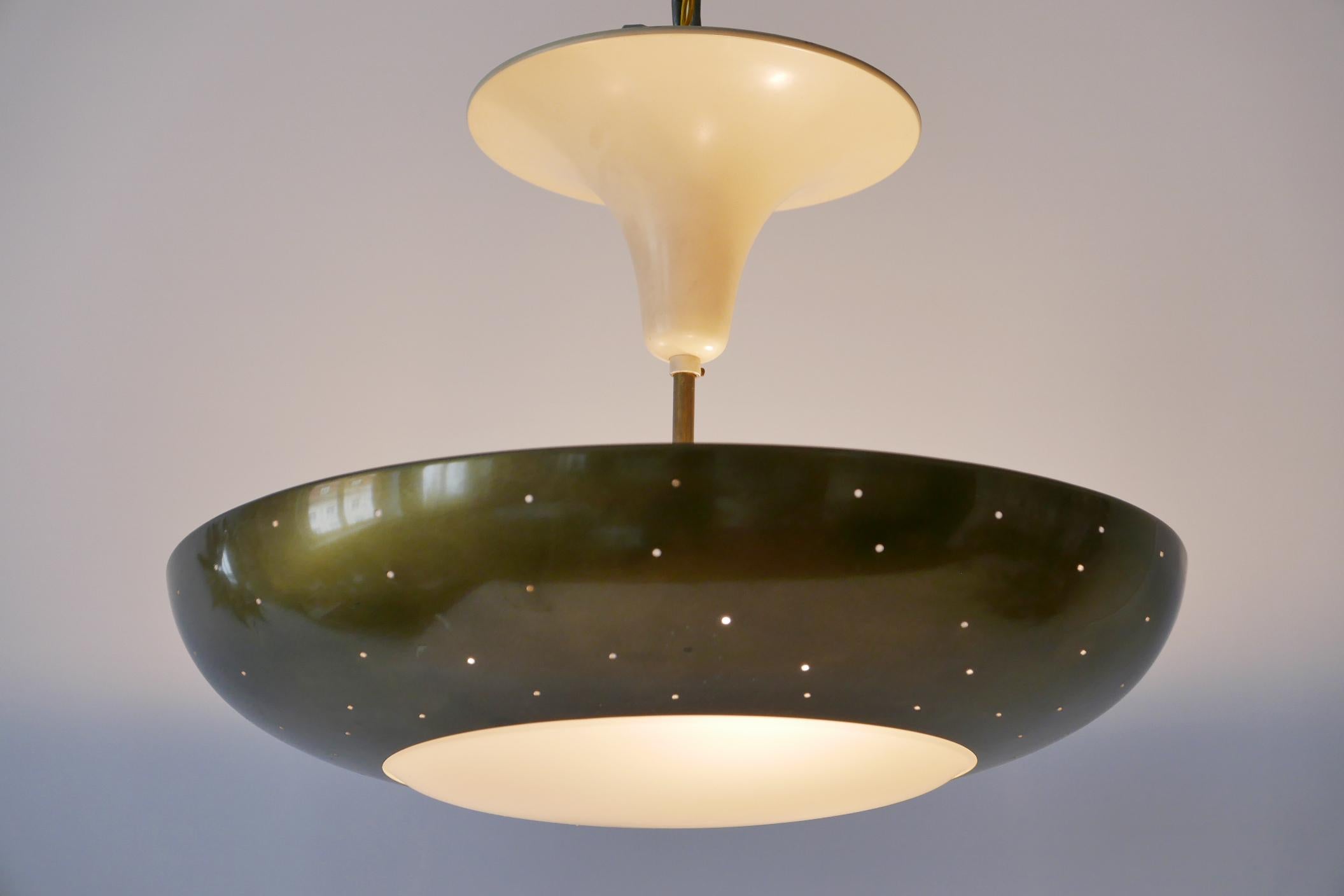 Exceptional Mid-Century Modern Pendant Lamp by Bünte & Remmler, 1950s, Germany 2