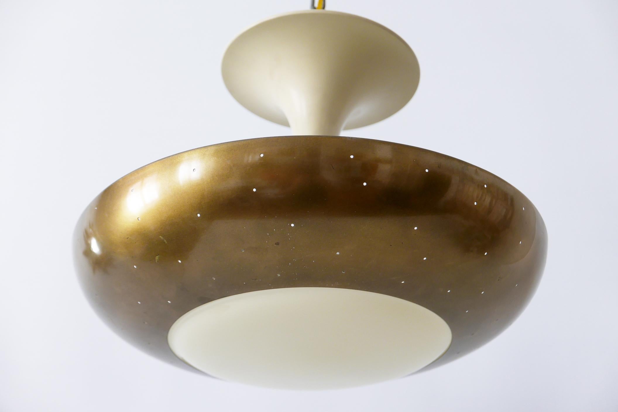 Exceptional Mid-Century Modern Pendant Lamp by Bünte & Remmler, 1950s, Germany 3