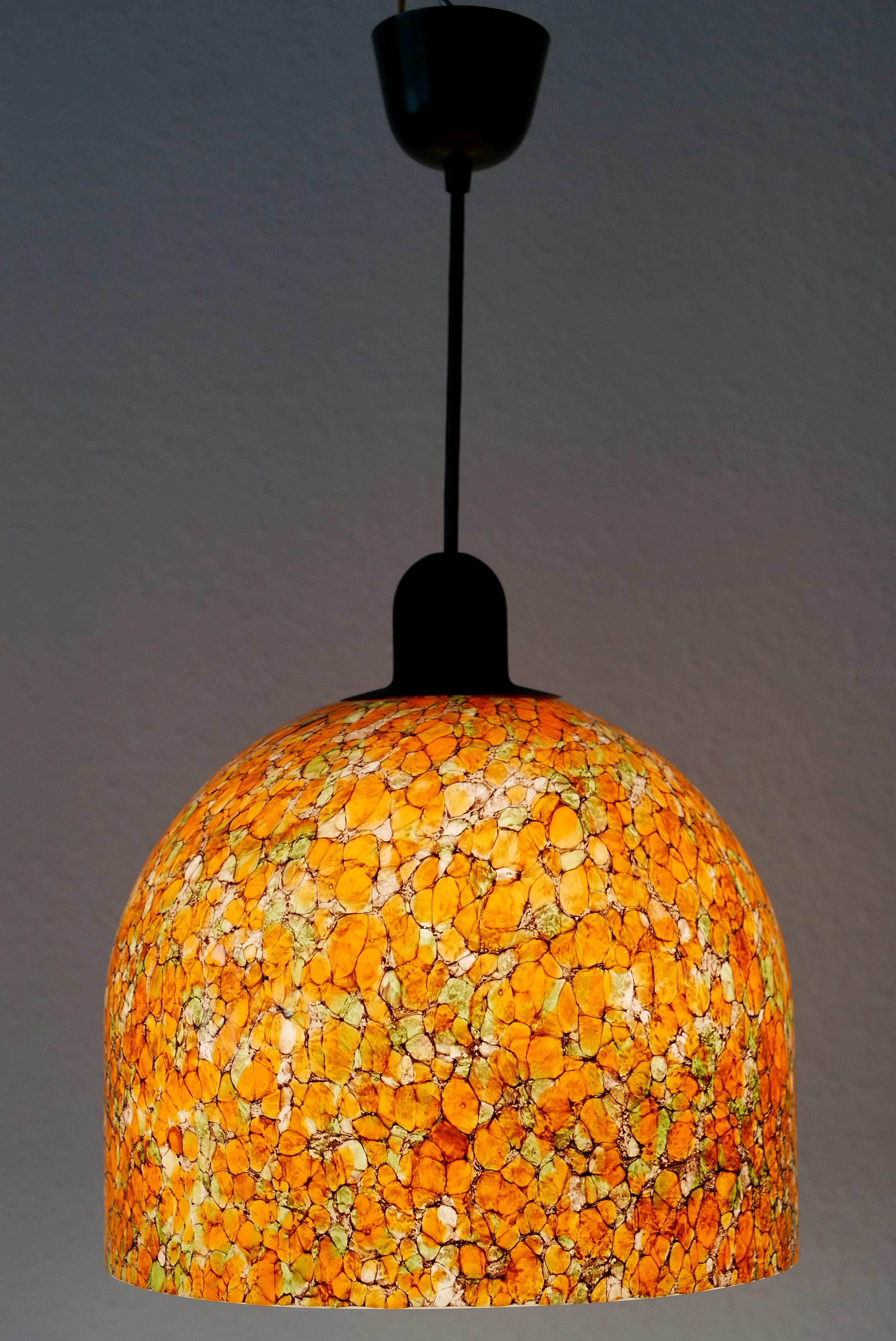 Exceptional Mid-Century Modern Pendant Lamp by Peill & Putzler, 1970s, Germany In Good Condition For Sale In Munich, DE