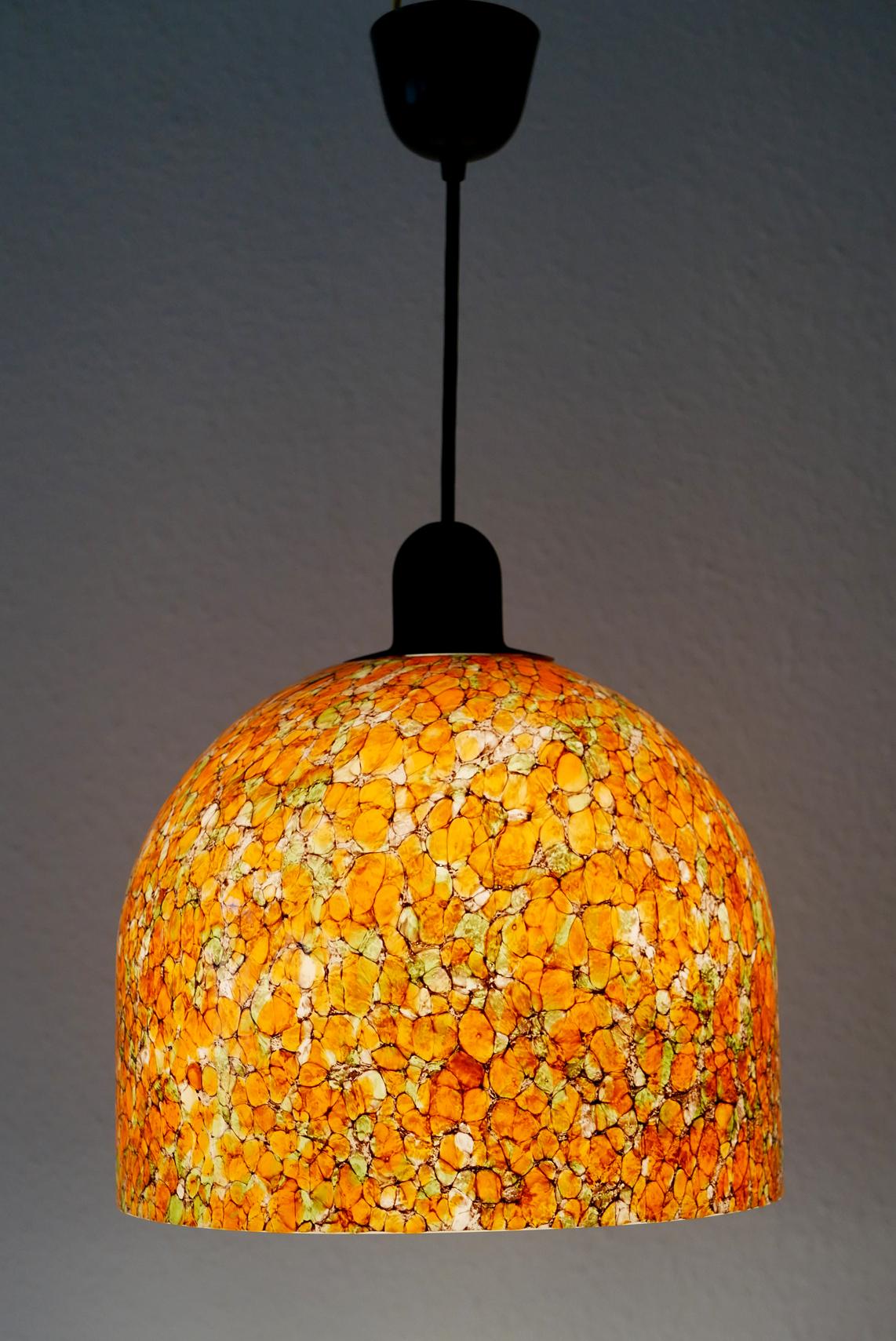 Brass Exceptional Mid-Century Modern Pendant Lamp by Peill & Putzler, 1970s, Germany For Sale