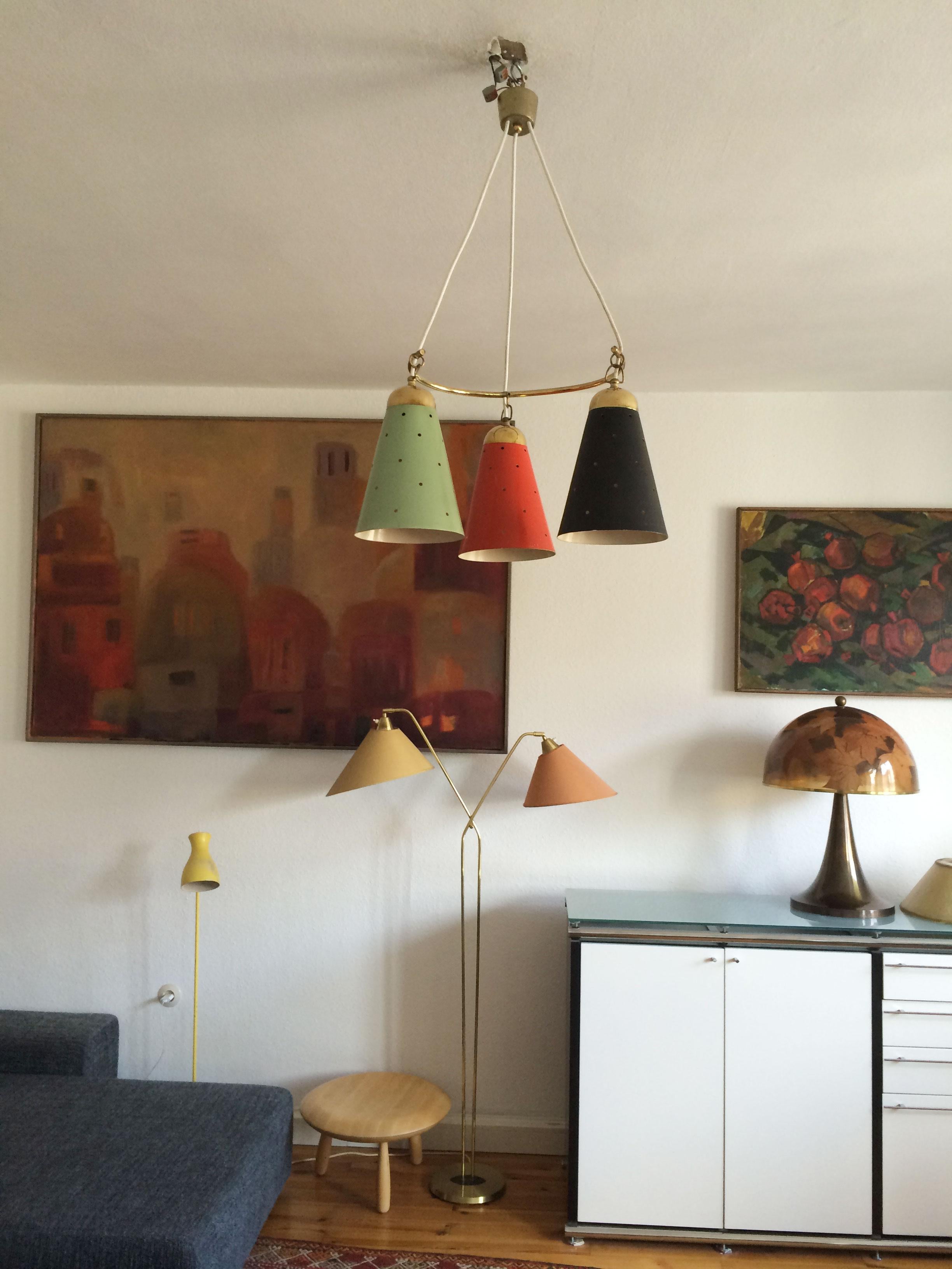 Exceptional Mid-Century Modern Pendant Lamp or Chandelier, 1950s, Germany 3
