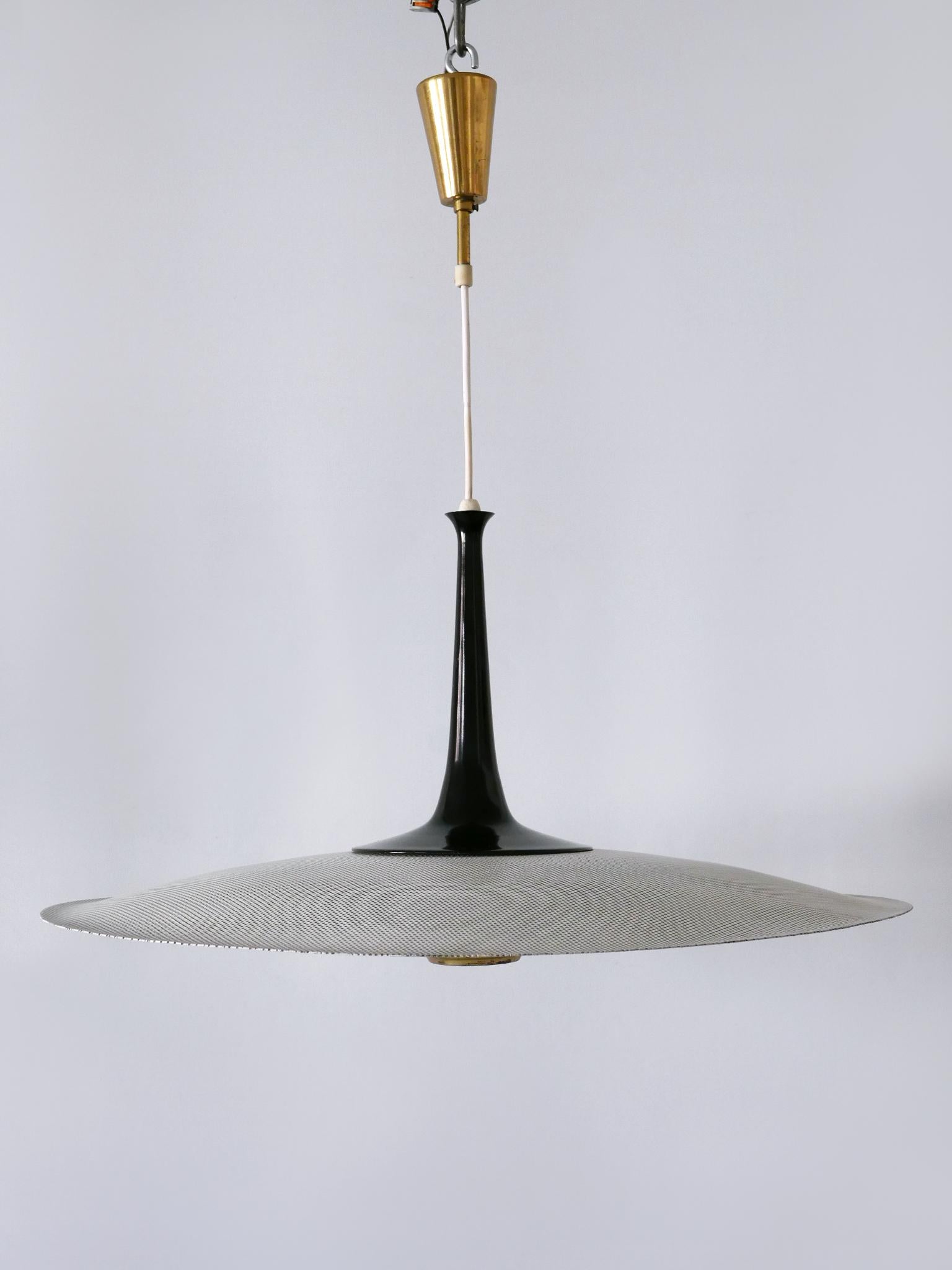 Exceptionnelle lampe suspendue ou lampe à suspension The Moderns Allemagne 1950s en vente 5
