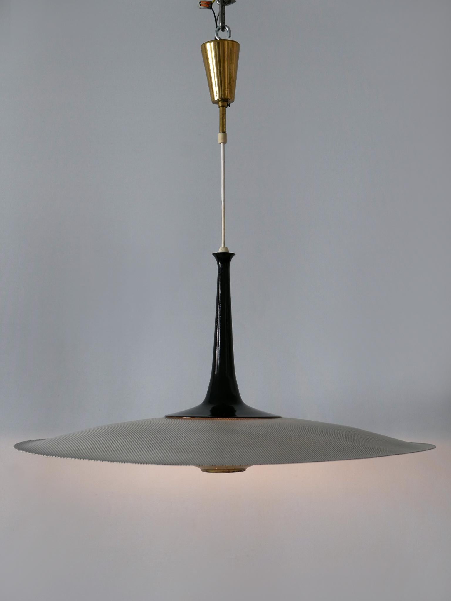 Exceptionnelle lampe suspendue ou lampe à suspension The Moderns Allemagne 1950s en vente 6