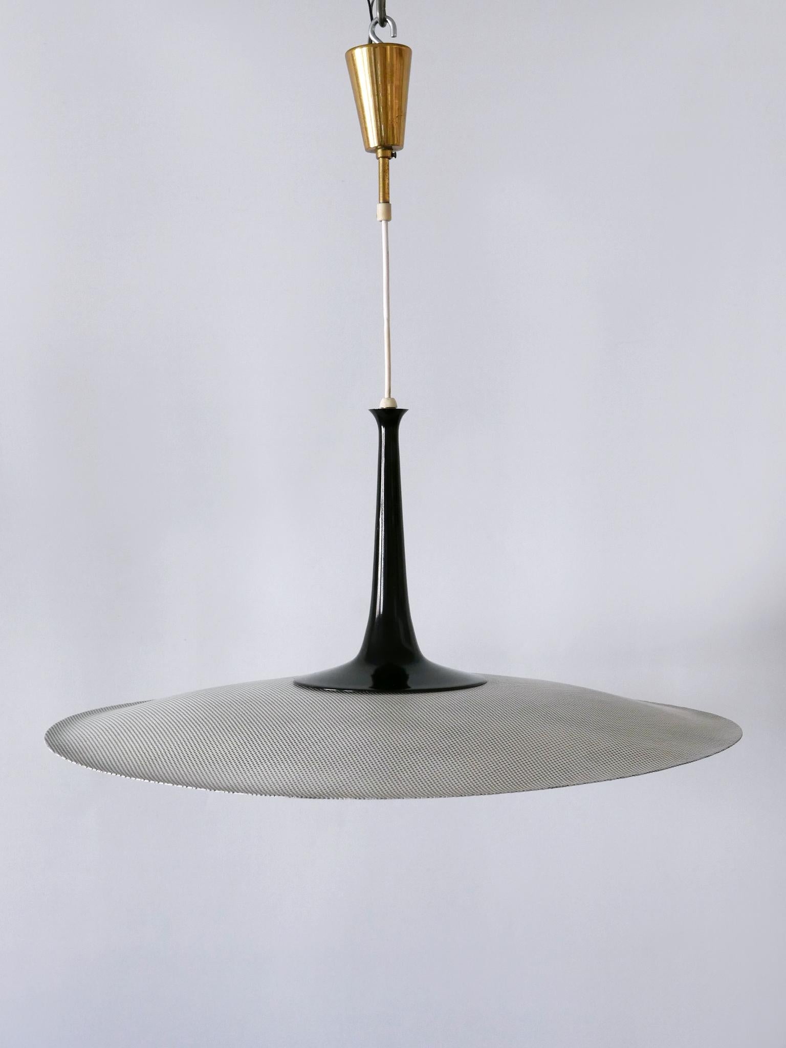 Exceptionnelle lampe suspendue ou lampe à suspension The Moderns Allemagne 1950s en vente 8