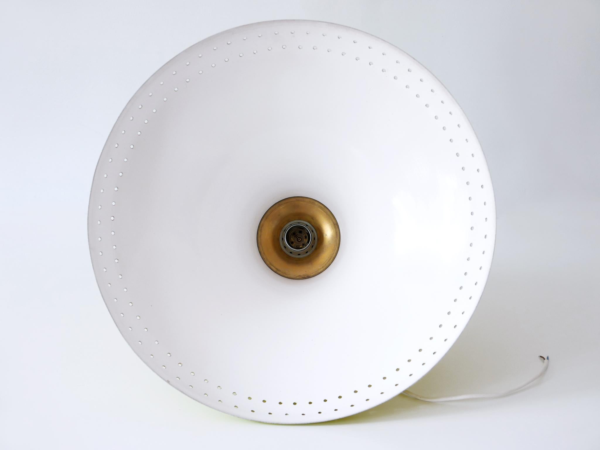 Exceptional Mid-Century Modern Perforated Aluminium Pendant Lamp Austria 1960s For Sale 12