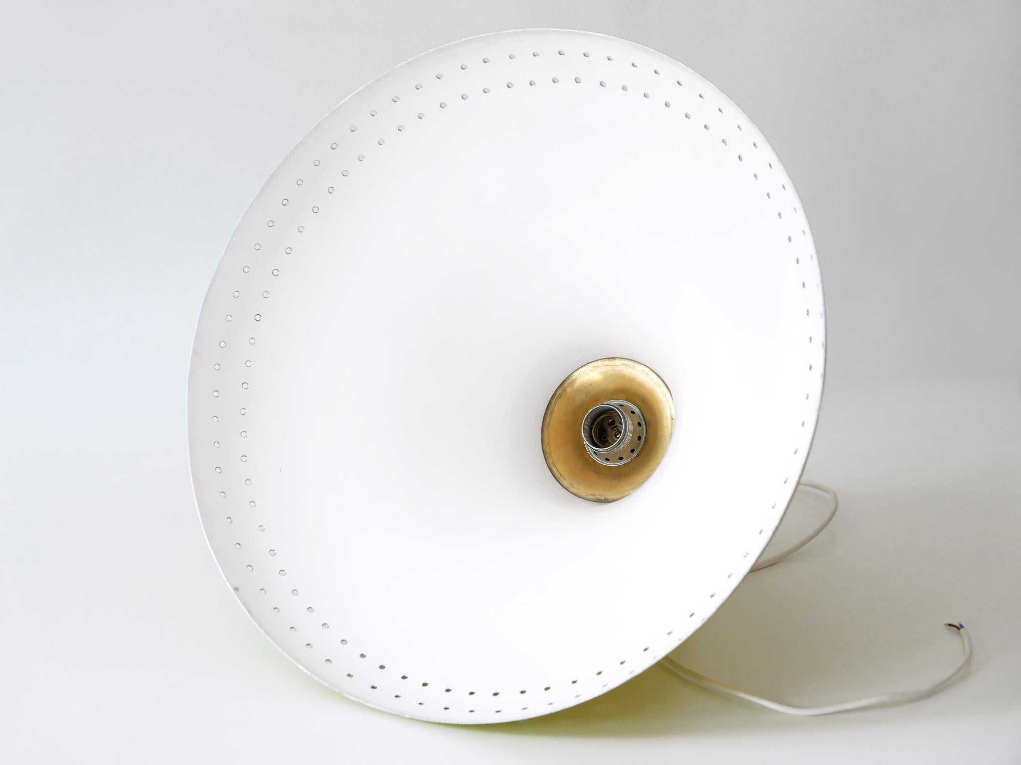 Exceptional Mid-Century Modern Perforated Aluminium Pendant Lamp Austria 1960s For Sale 13