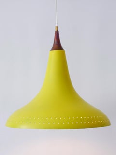 Exceptional Mid-Century Modern Perforated Aluminium Pendant Lamp Austria 1960s