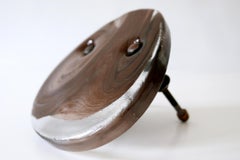 Exceptional Mid-Century Modern Push & Pull Marbled Glass Door Handle Italy 1960s