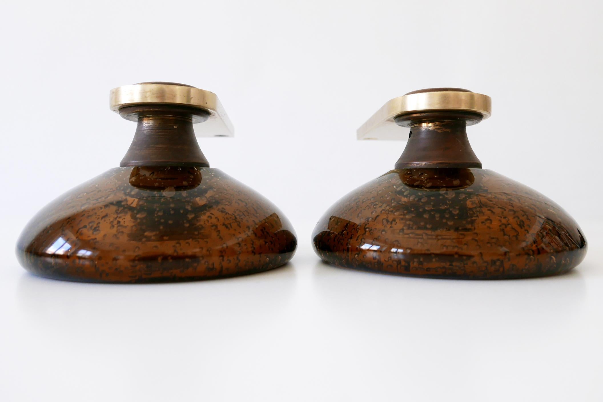 Exceptional Mid-Century Modern Push & Pull Murano Glass Door Handles Italy 1960s 8
