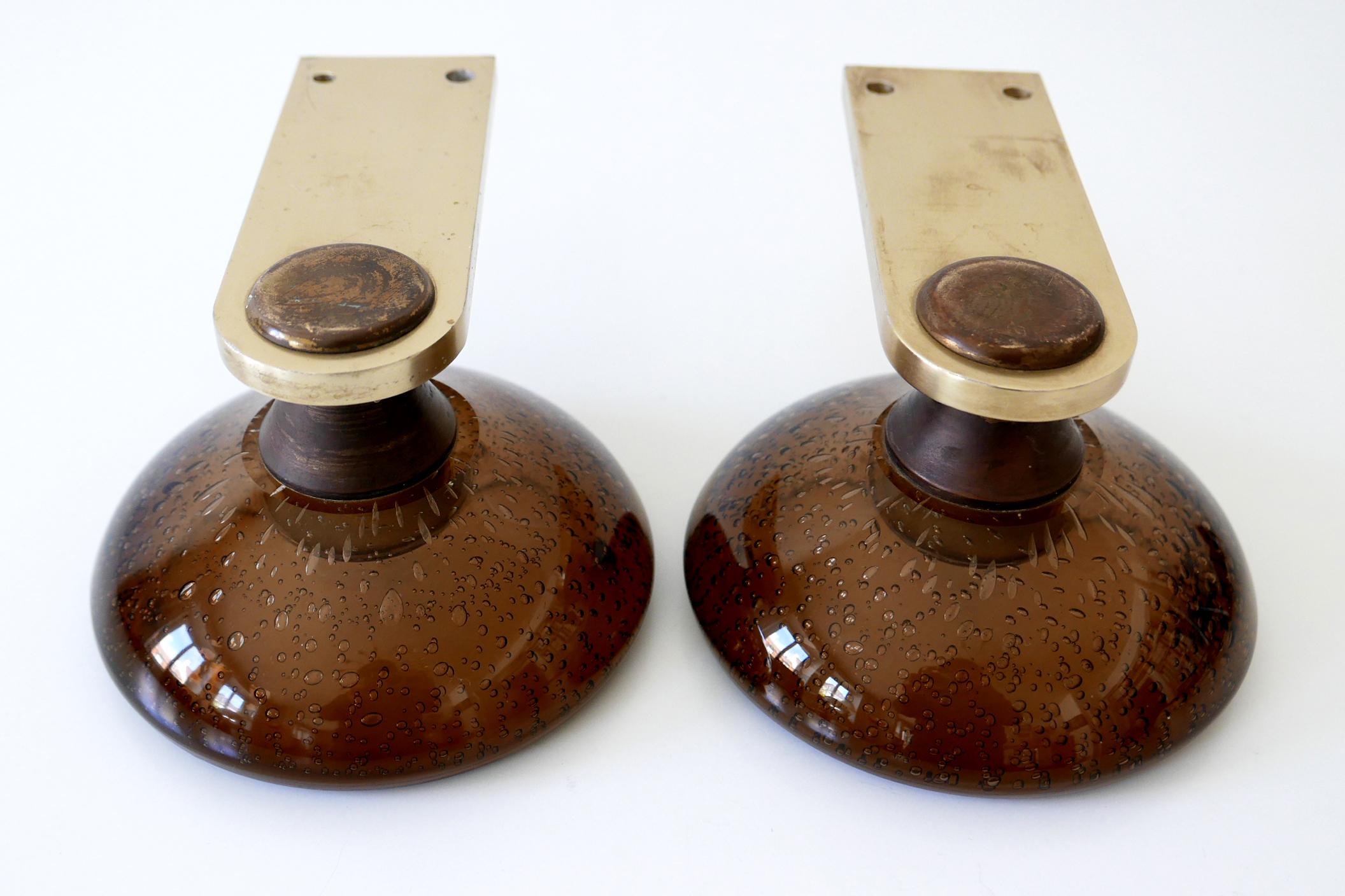 Exceptional Mid-Century Modern Push & Pull Murano Glass Door Handles Italy 1960s 9