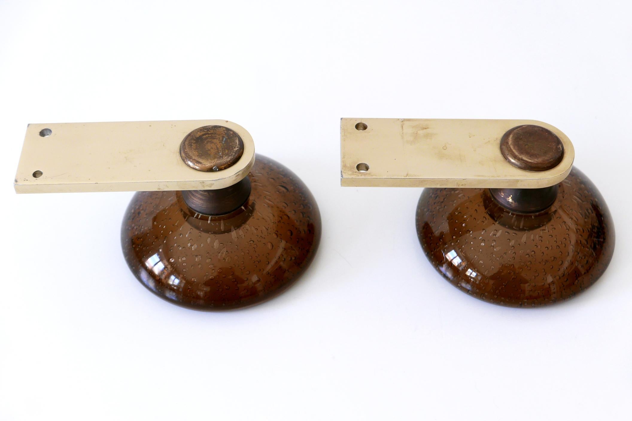 Exceptional Mid-Century Modern Push & Pull Murano Glass Door Handles Italy 1960s 11