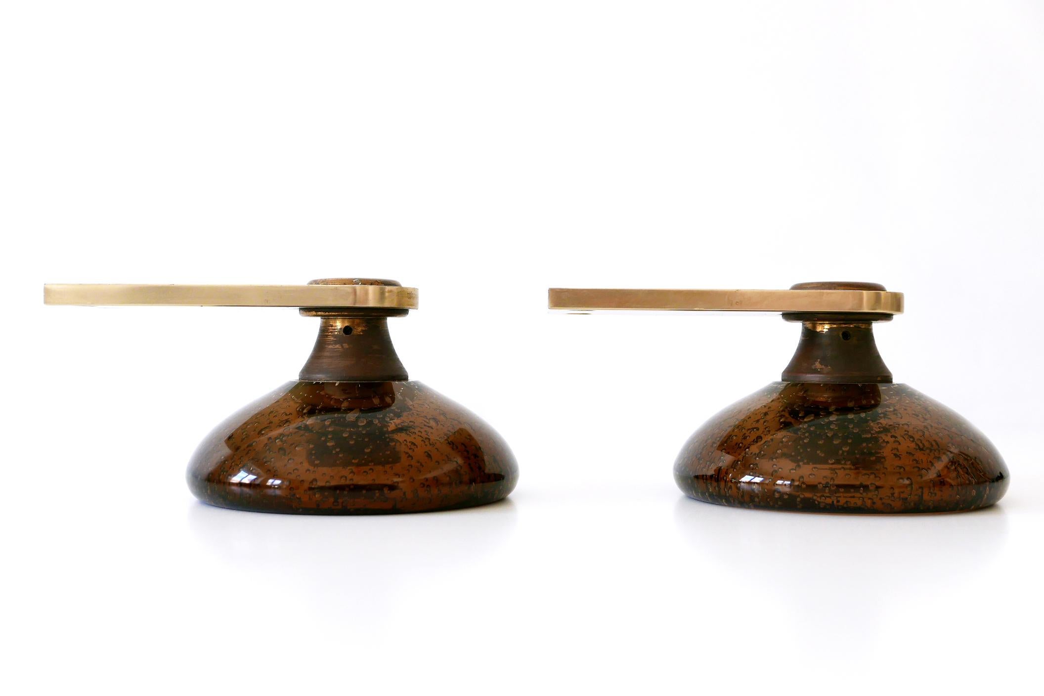 Exceptional Mid-Century Modern Push & Pull Murano Glass Door Handles Italy 1960s 12