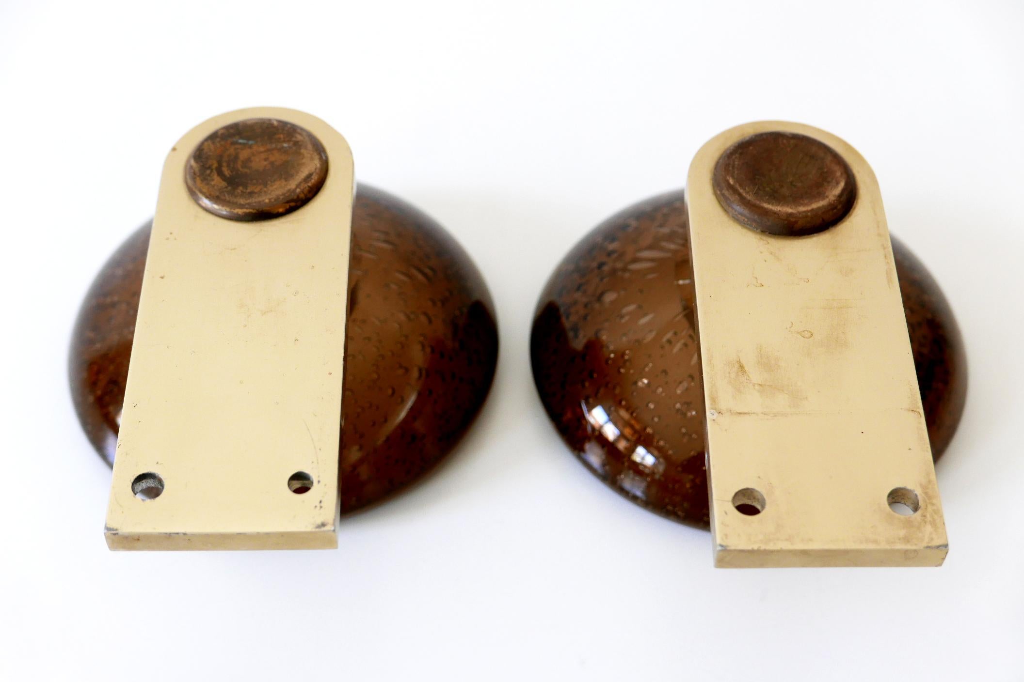 Exceptional Mid-Century Modern Push & Pull Murano Glass Door Handles Italy 1960s 14