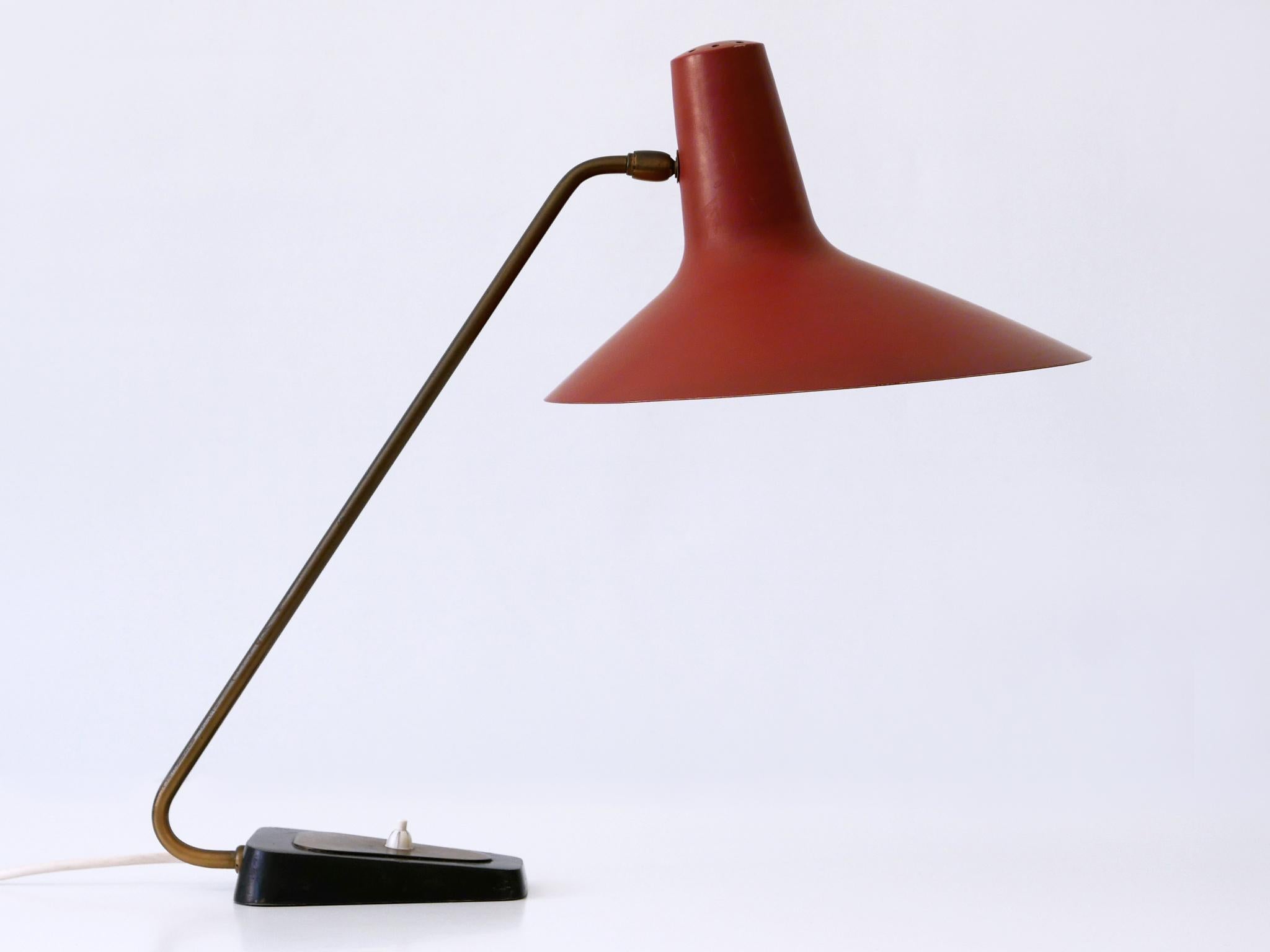 Aluminum Exceptional Mid-Century Modern Table Lamp by Gebrüder Cosack Germany 1950s For Sale