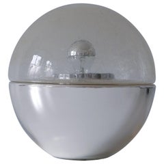 Außergewöhnliche Tisch- oder Stehlampe aus strukturiertem Glas, Mid-Century Modern, 1960er Jahre