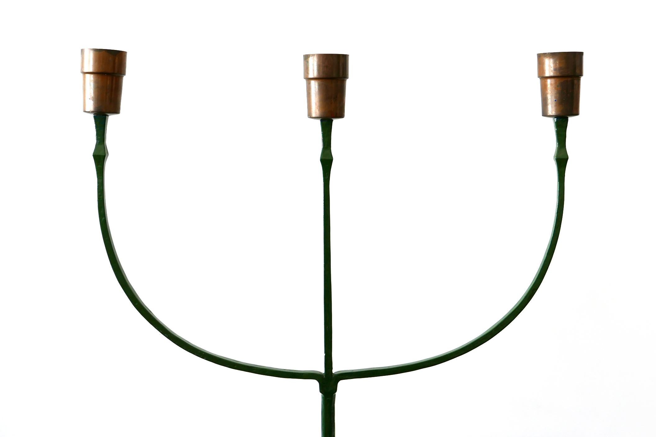 Exceptional Mid-Century Modern Three Flamed Floor Lamp, 1950s For Sale 6