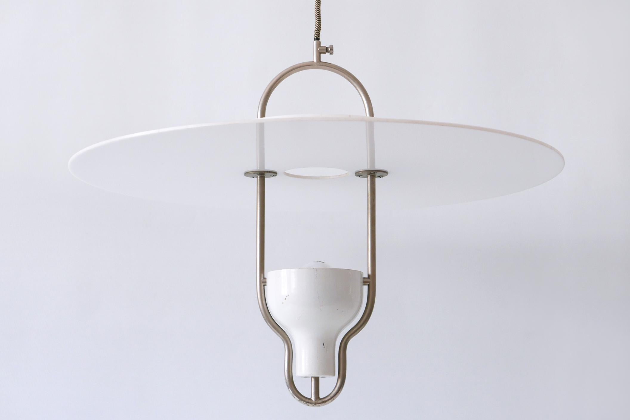 Exceptional Mid-Century Modern Ufo Pendant Lamp, Italy, 1960s For Sale 4