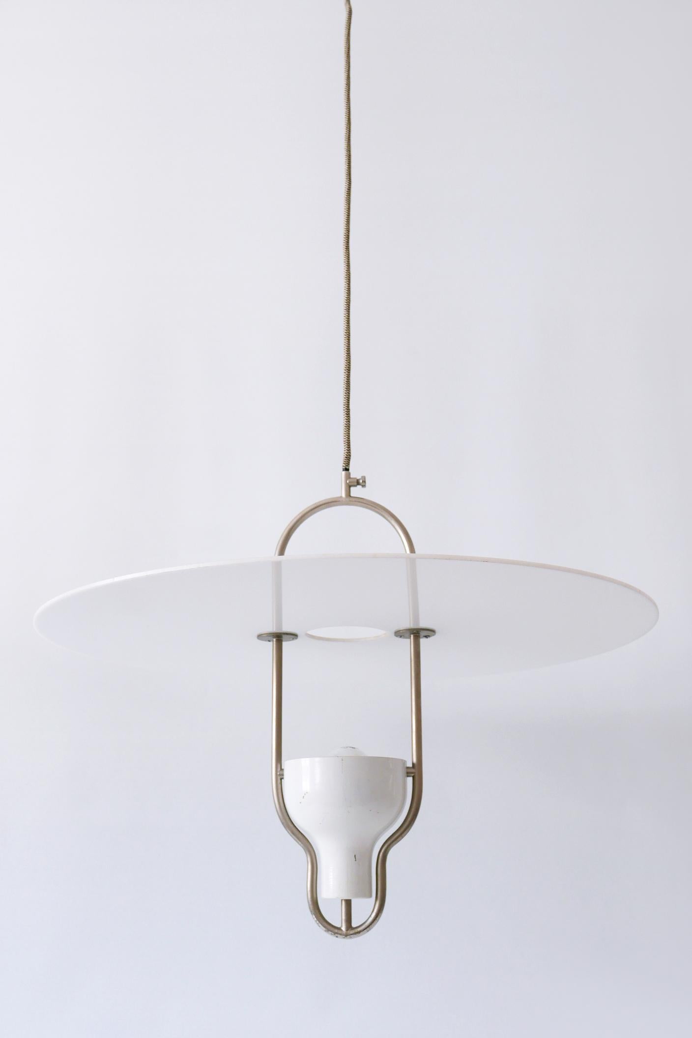 Exceptional Mid-Century Modern Ufo Pendant Lamp, Italy, 1960s For Sale 8