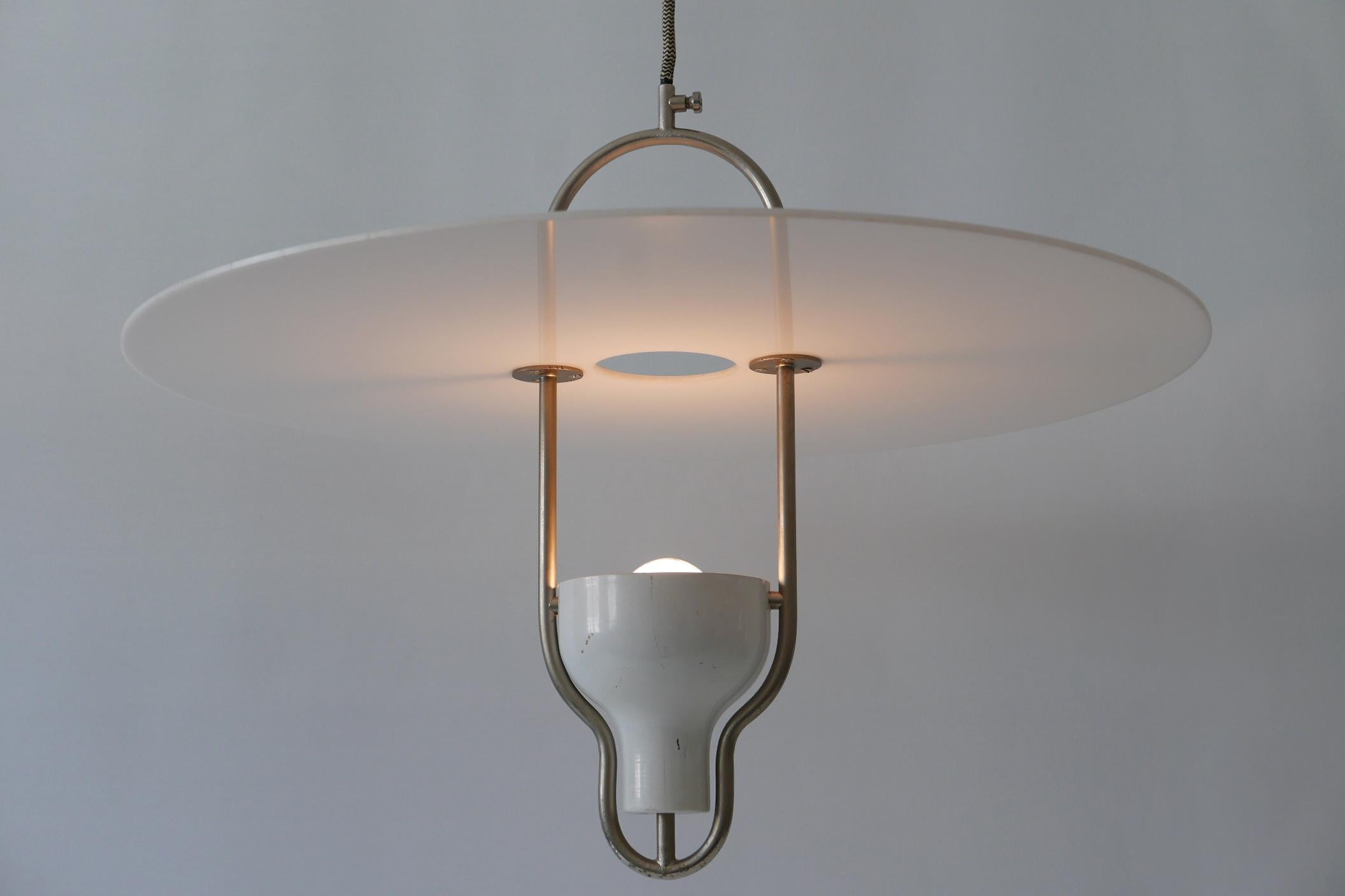 Exceptional Mid-Century Modern Ufo Pendant Lamp, Italy, 1960s For Sale 11