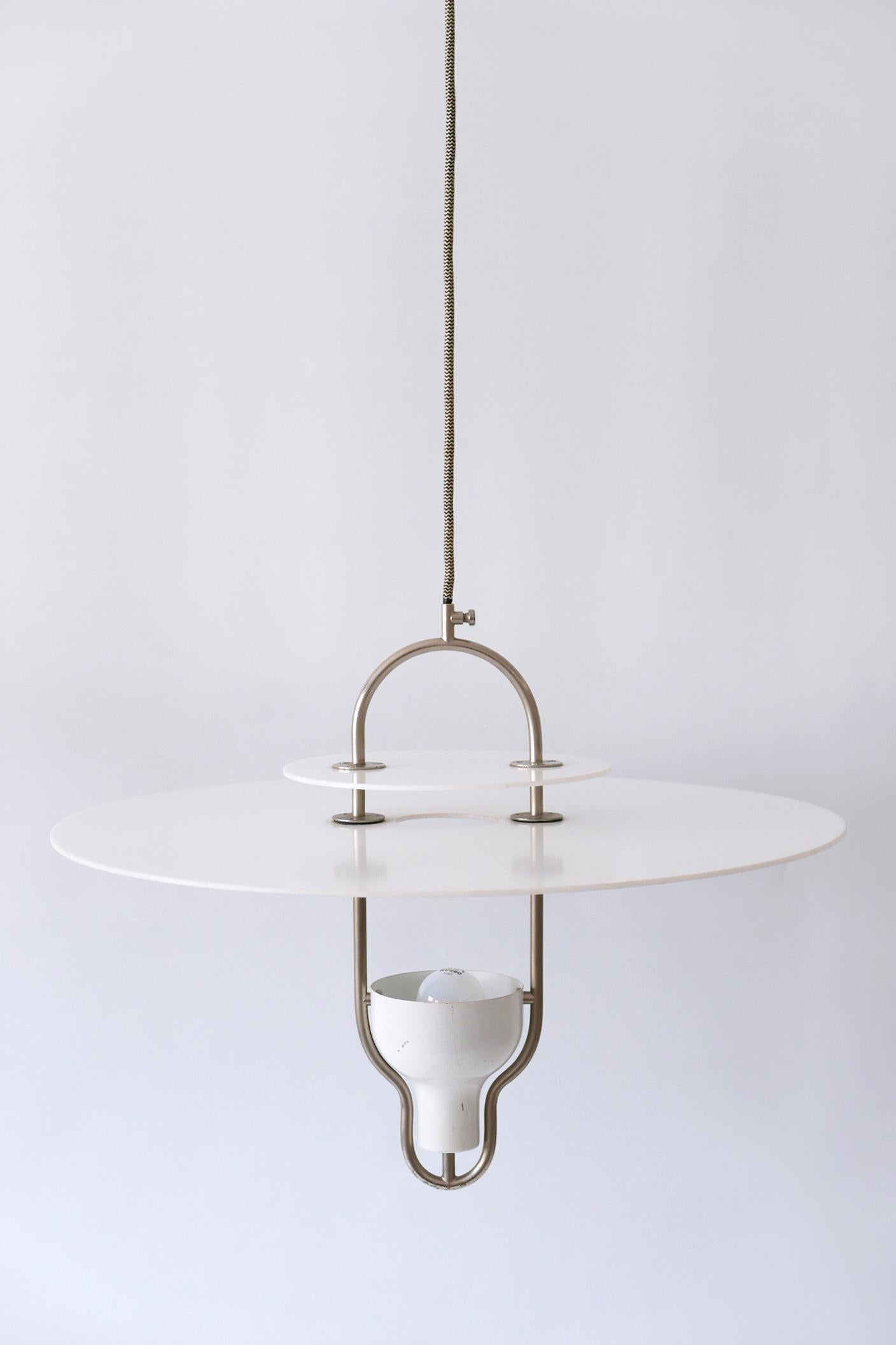Italian Exceptional Mid-Century Modern Ufo Pendant Lamp, Italy, 1960s For Sale