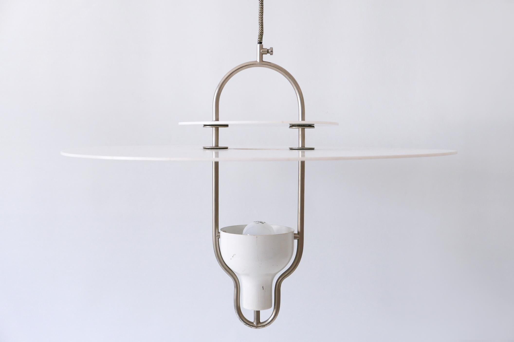 Mid-20th Century Exceptional Mid-Century Modern Ufo Pendant Lamp, Italy, 1960s For Sale